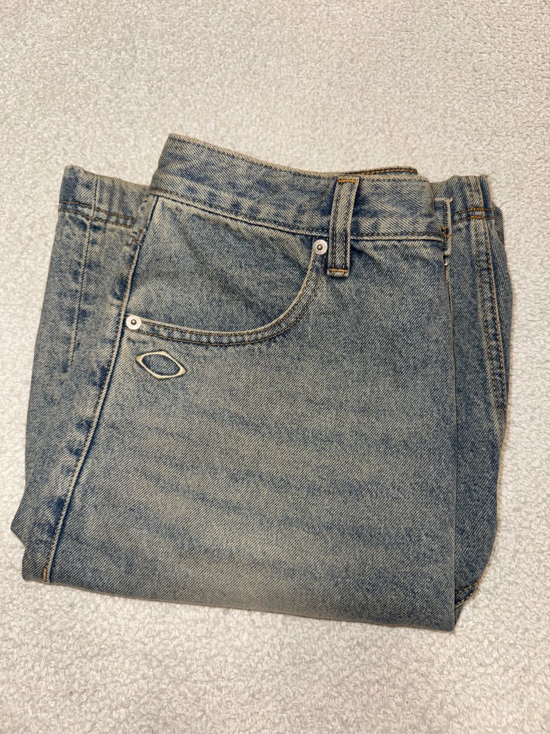 (W) 미스치프 데님 버뮤다 팬츠 라이트 블루 M 상품이미지4