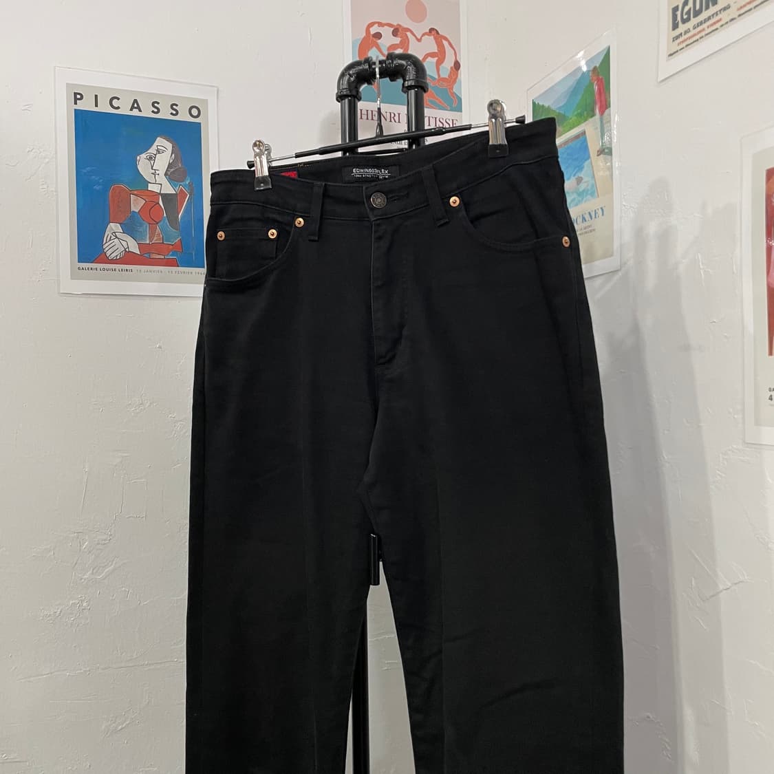 에드윈 503 와이드 블랙진 상품이미지4