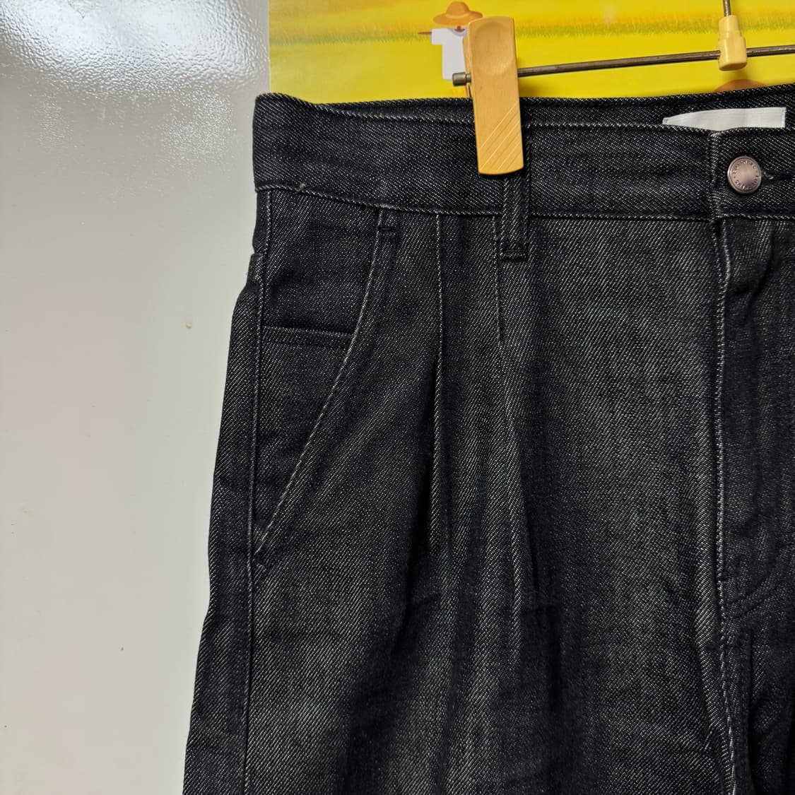 포트너스 투턱 와이드 블랙진 M사이즈 상품이미지3