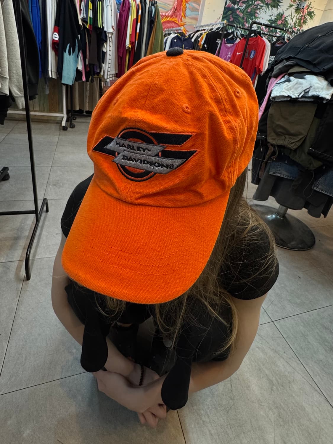 할리데이비슨 오렌지 볼캡 상품이미지1