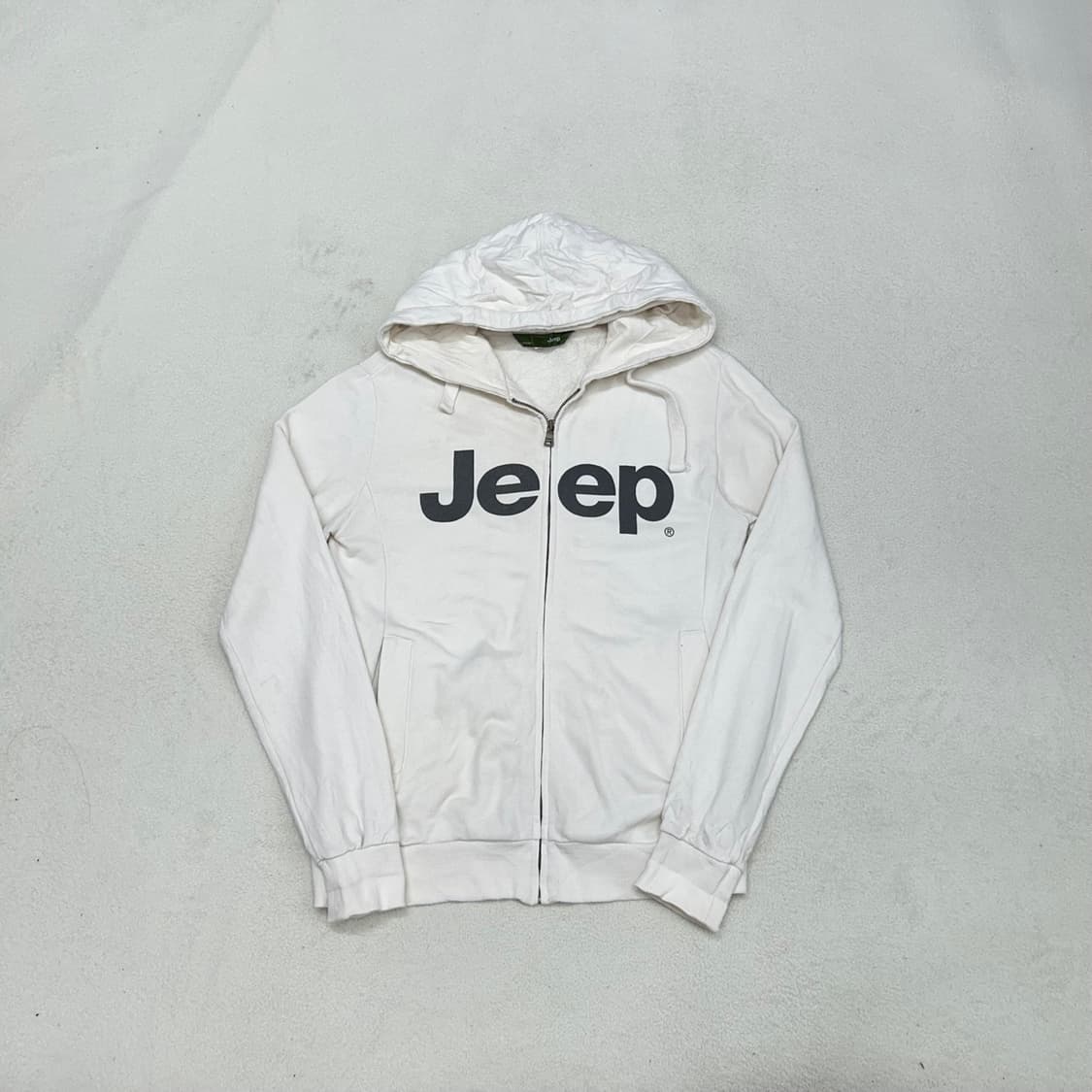 Jeep cream white hood zip-up 상품이미지4