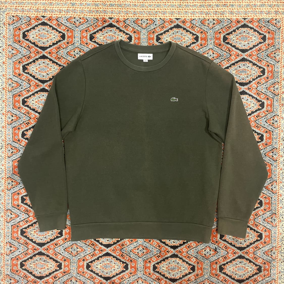 라코스테 카키 맨투맨 티셔츠 여성M 상품이미지1