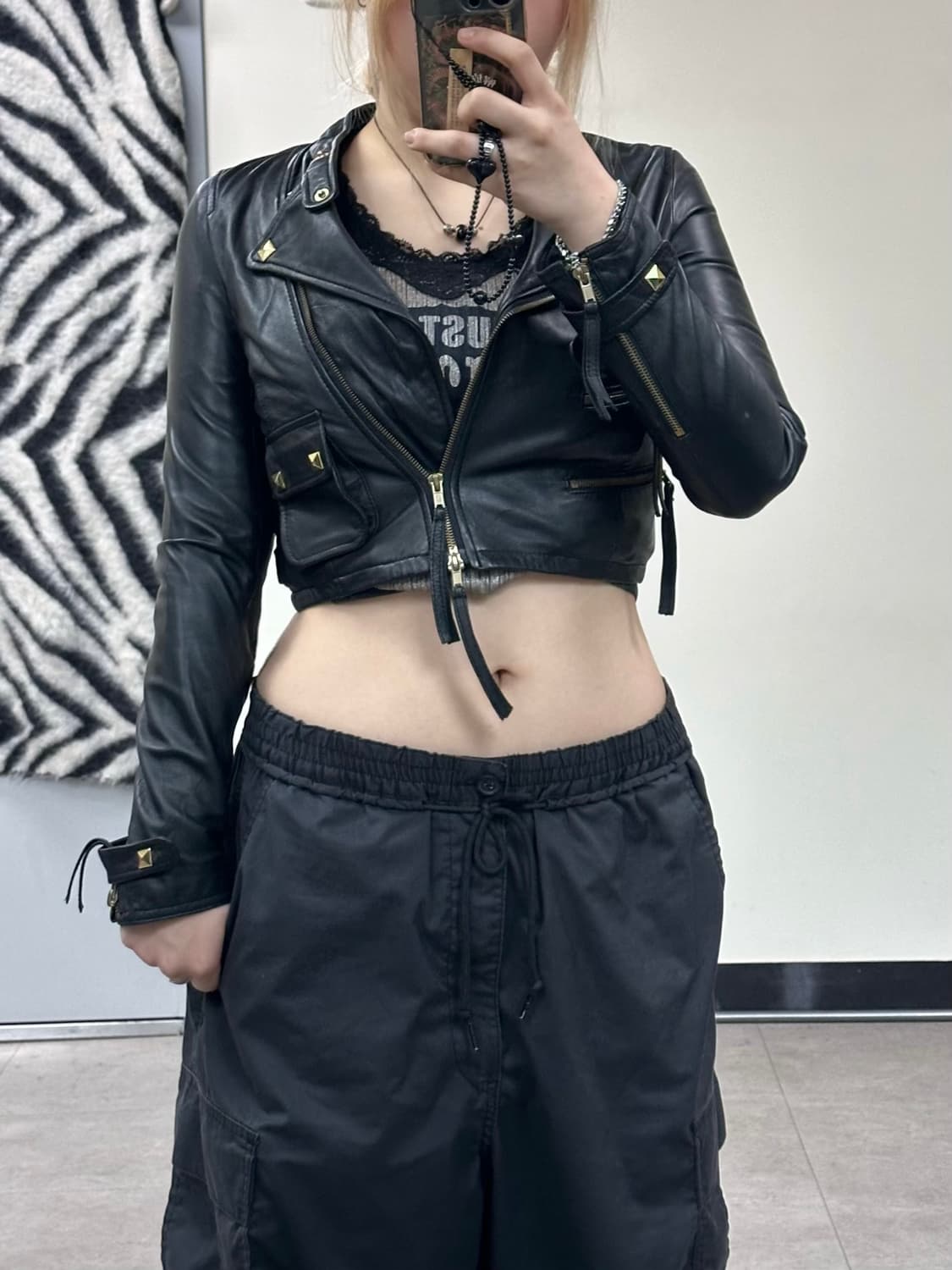 stud detail rider jacket 상품이미지2