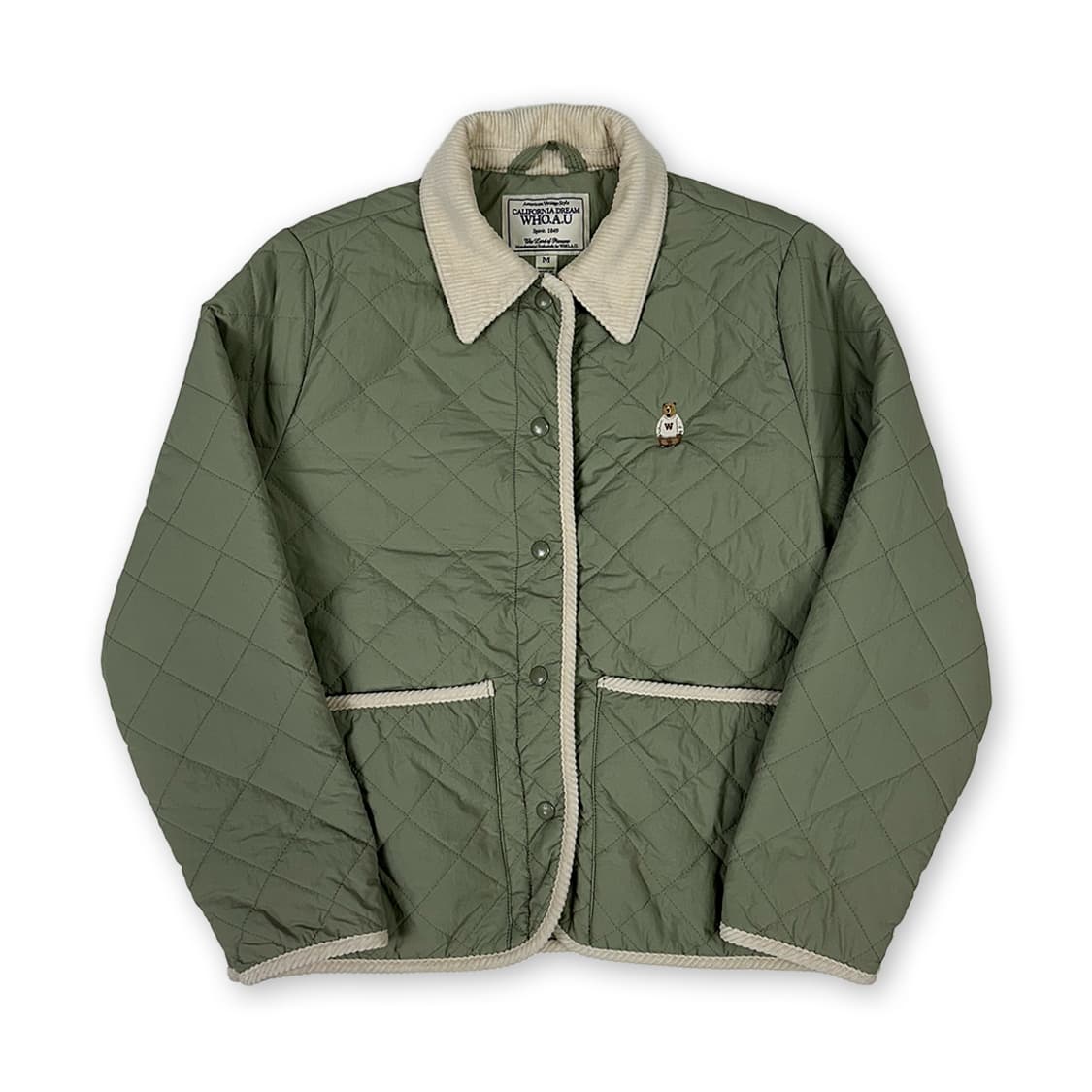 후아유 골덴카라 퀼팅 자켓 상품이미지1