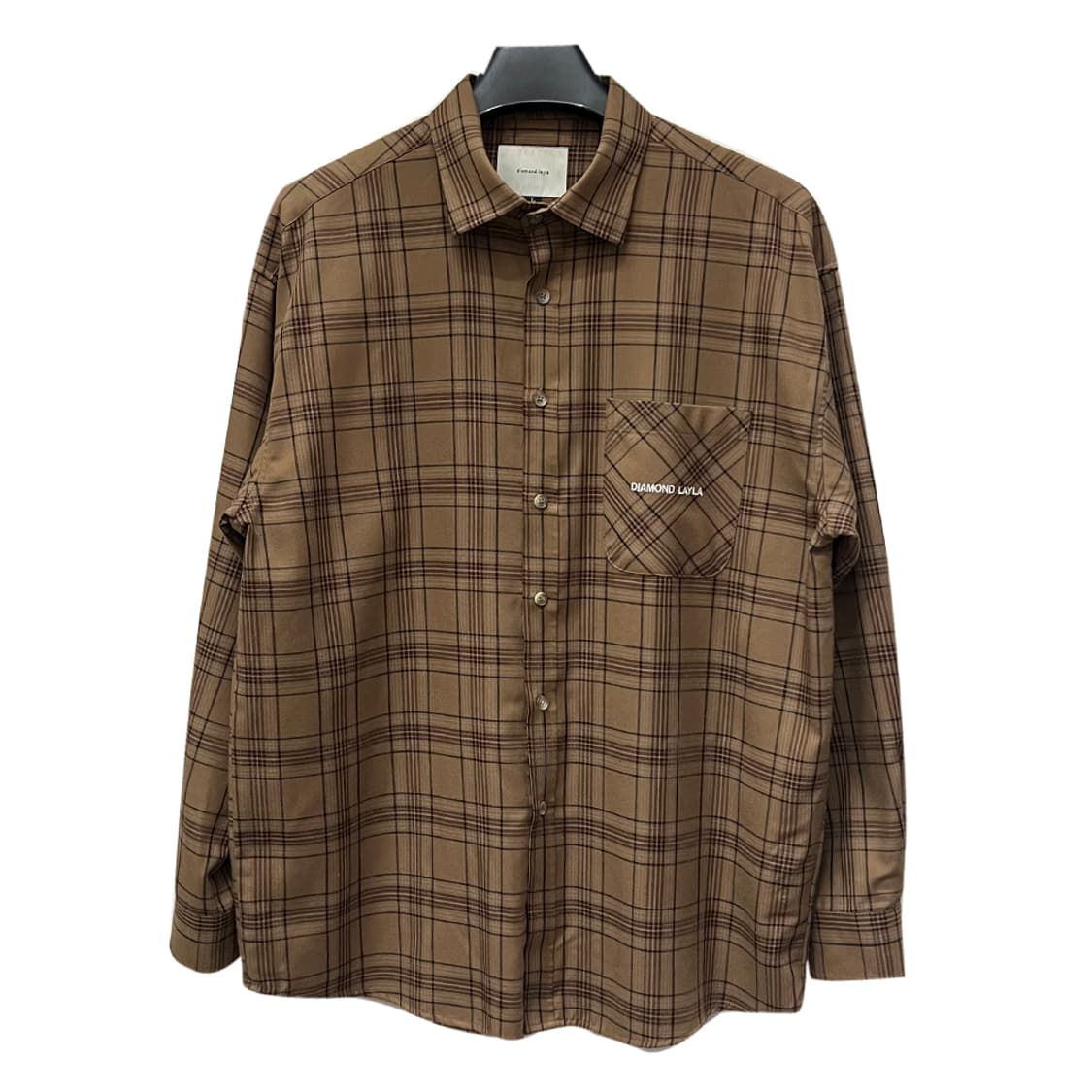 다이아몬드 레이라 플러프 무드 체크 셔츠 남방 L 상품이미지1