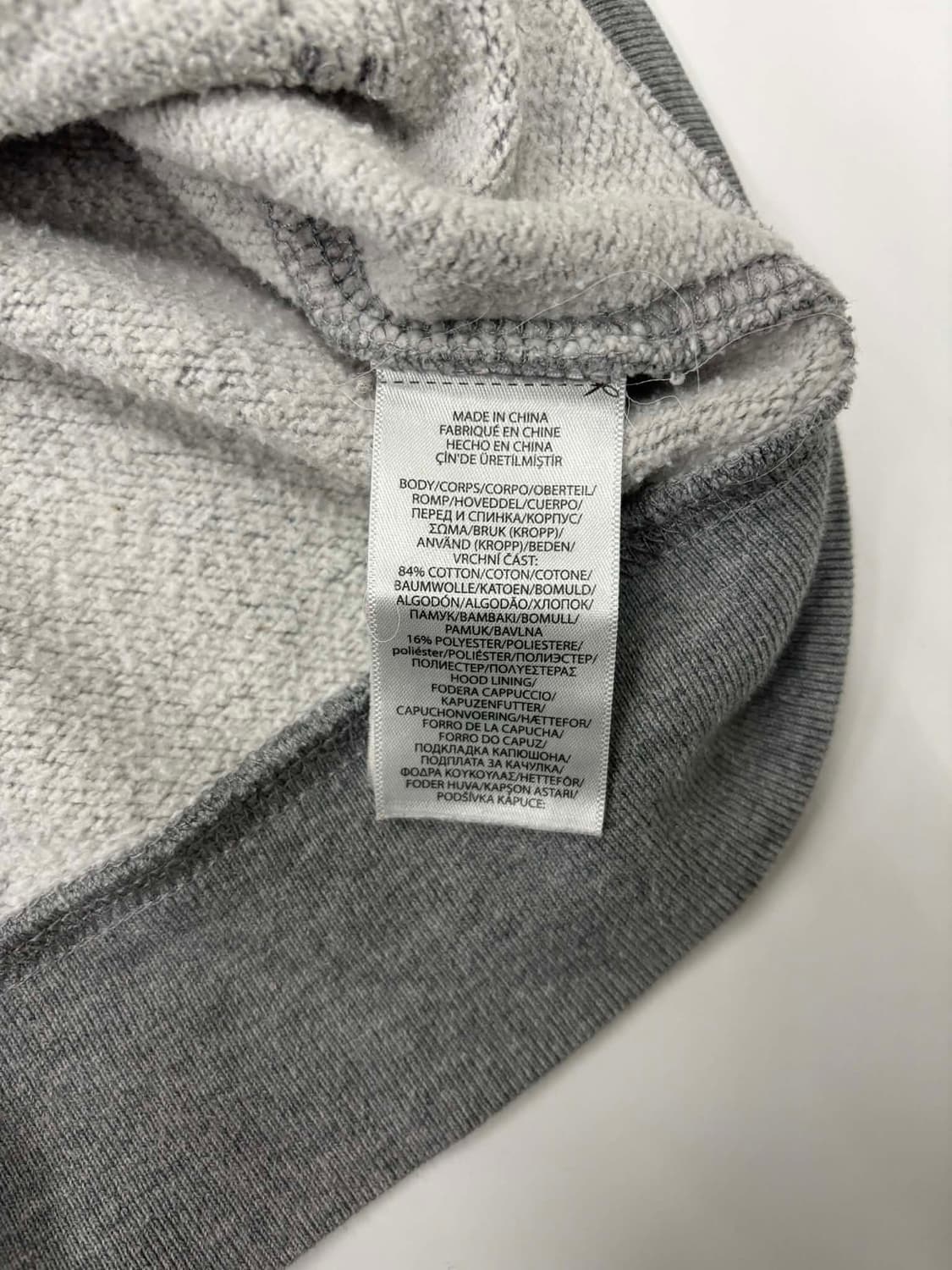 폴로 랄프로렌 신형 라벨 아치로고 그레이 스웻 후드집업 희귀져지(L) 상품이미지5