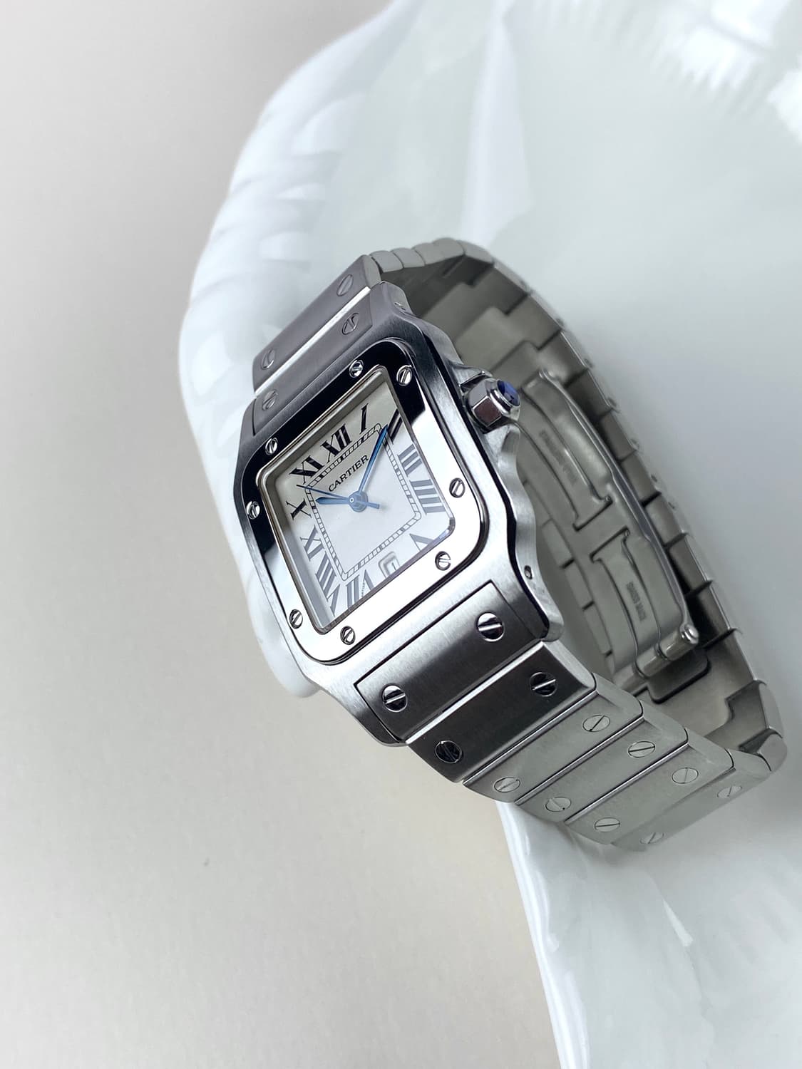 CARTIER Santos Galbee steel watch unisex 상품이미지4