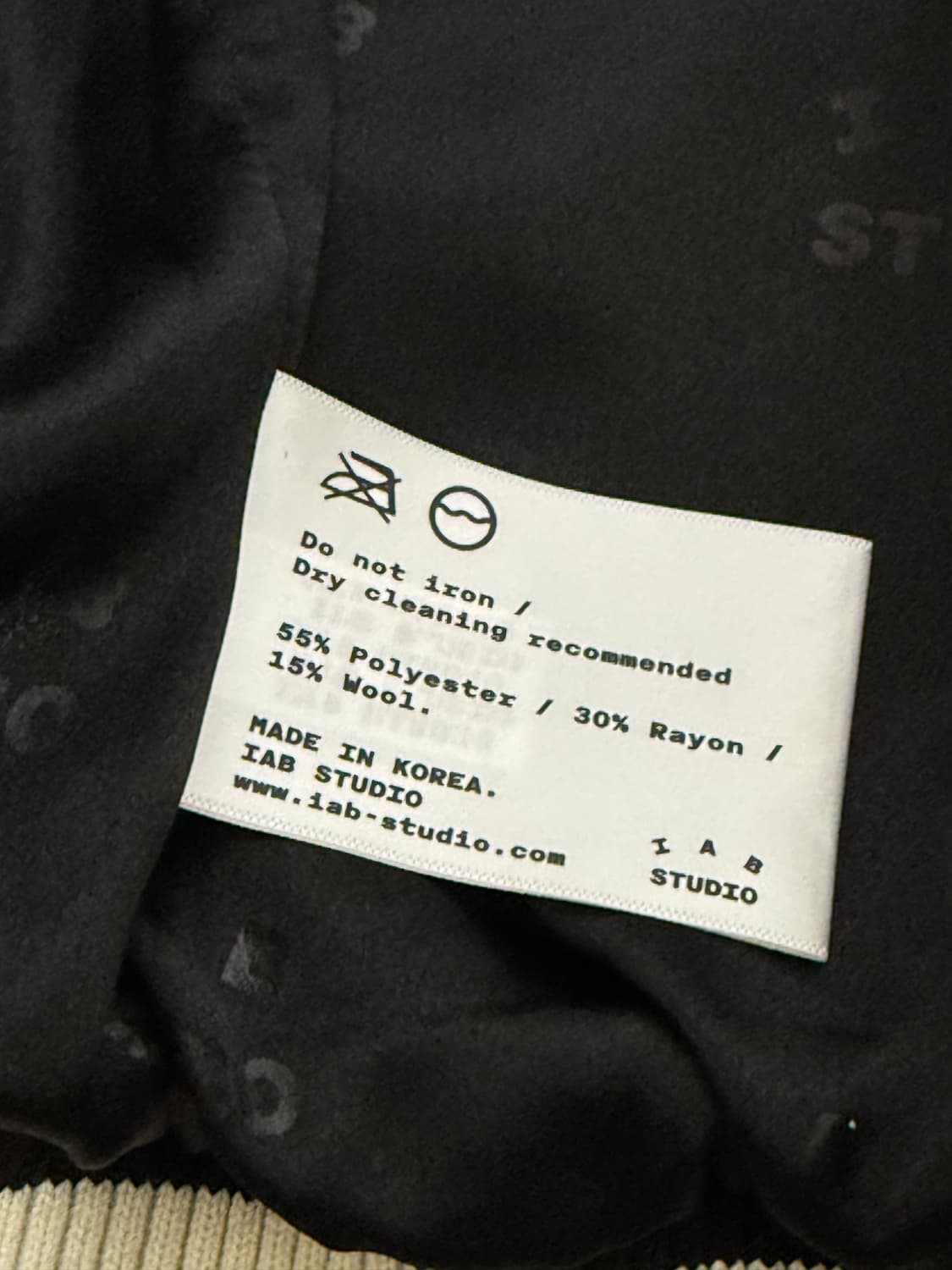 아이앱 스튜디오 스타디움 자켓 블랙 아이보리 L 상품이미지5