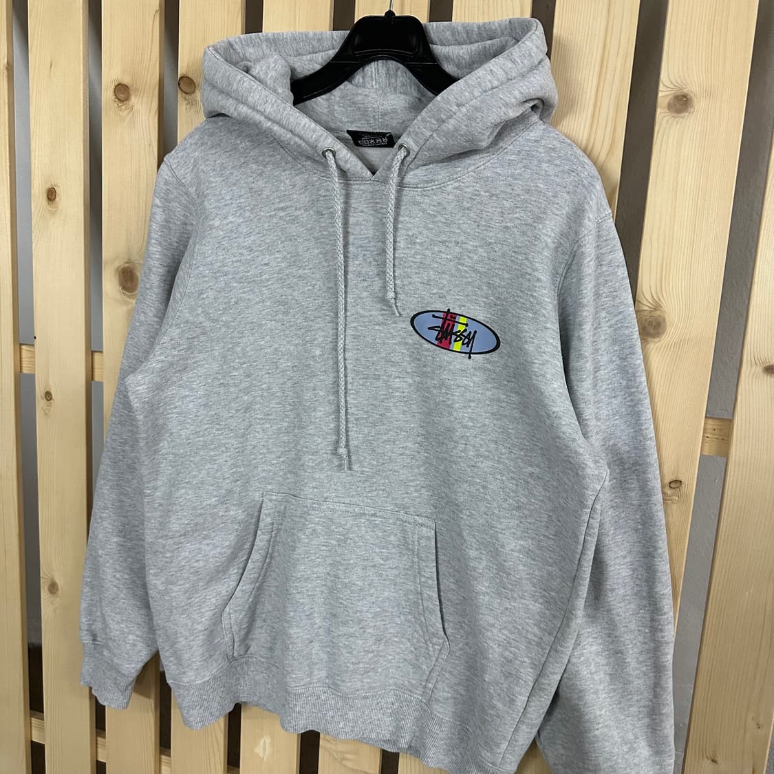 (S) 스투시 그레이 빅로고 후드티 상품이미지3