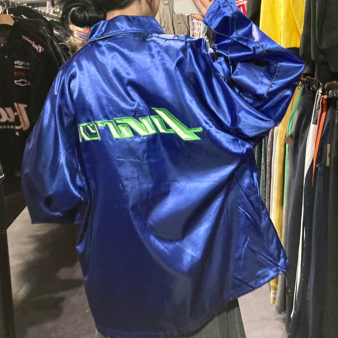 [IM] 아비렉스 새틴 블루 자켓 상품이미지7