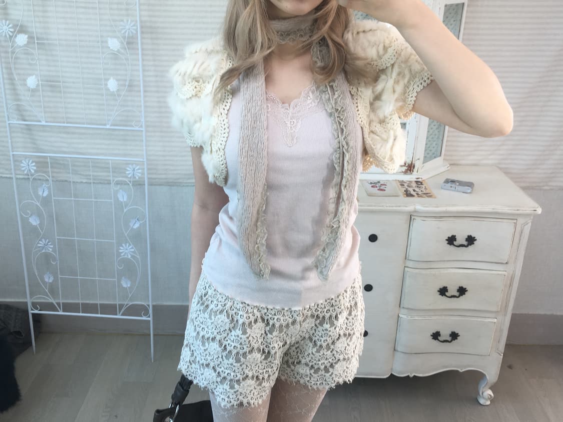 Set) bolero + sleeveless + muffler 상품이미지1