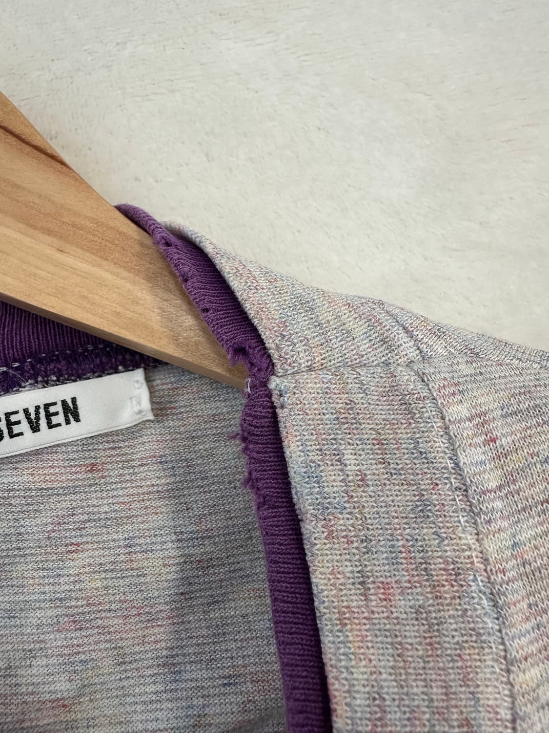 (F)SEVEN BY SEVEN 자수 패치 레이어드 반팔 상품이미지4