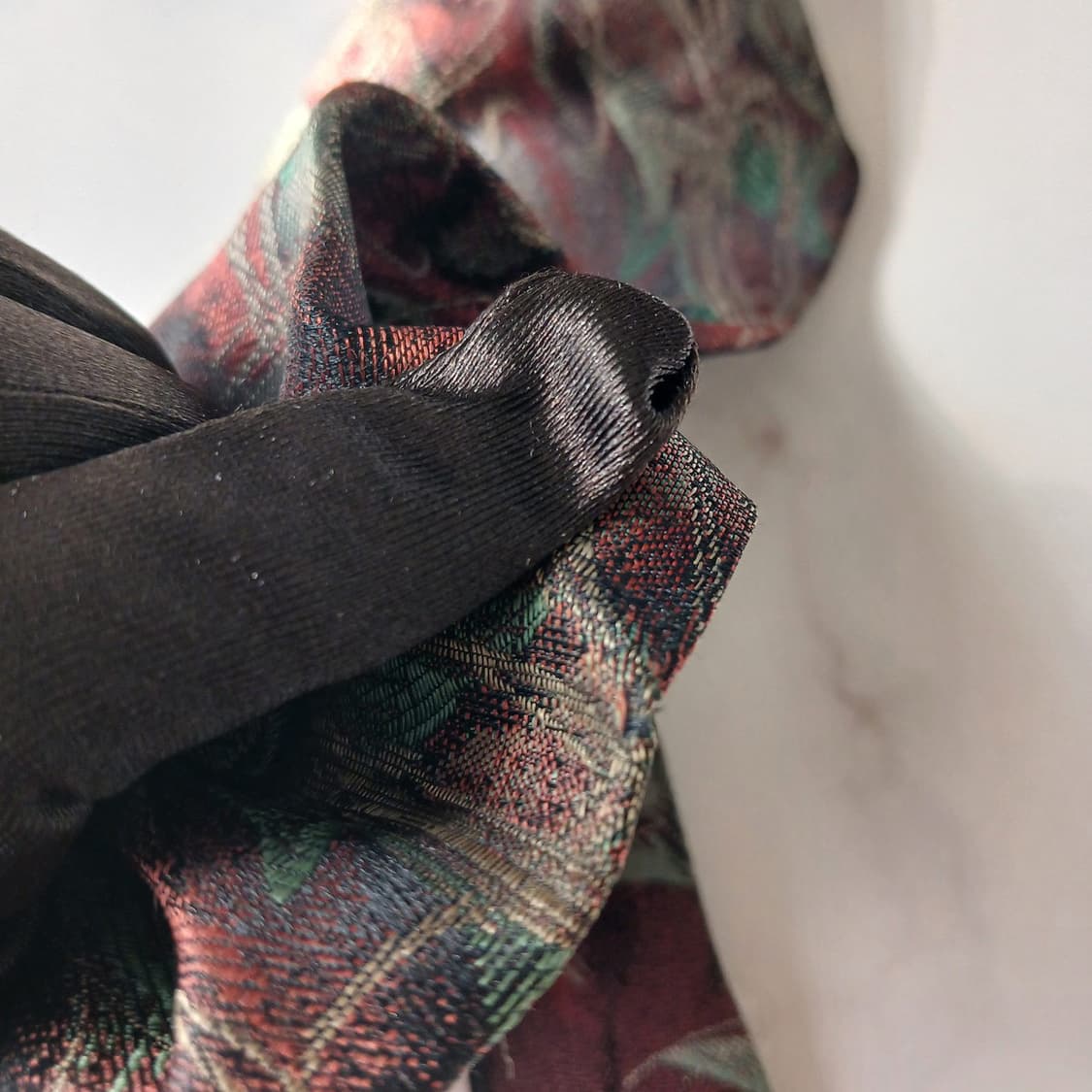 입생로랑 실크 브라운 자카드 패턴 넥타이 8.8cm B등급 E852 상품이미지9