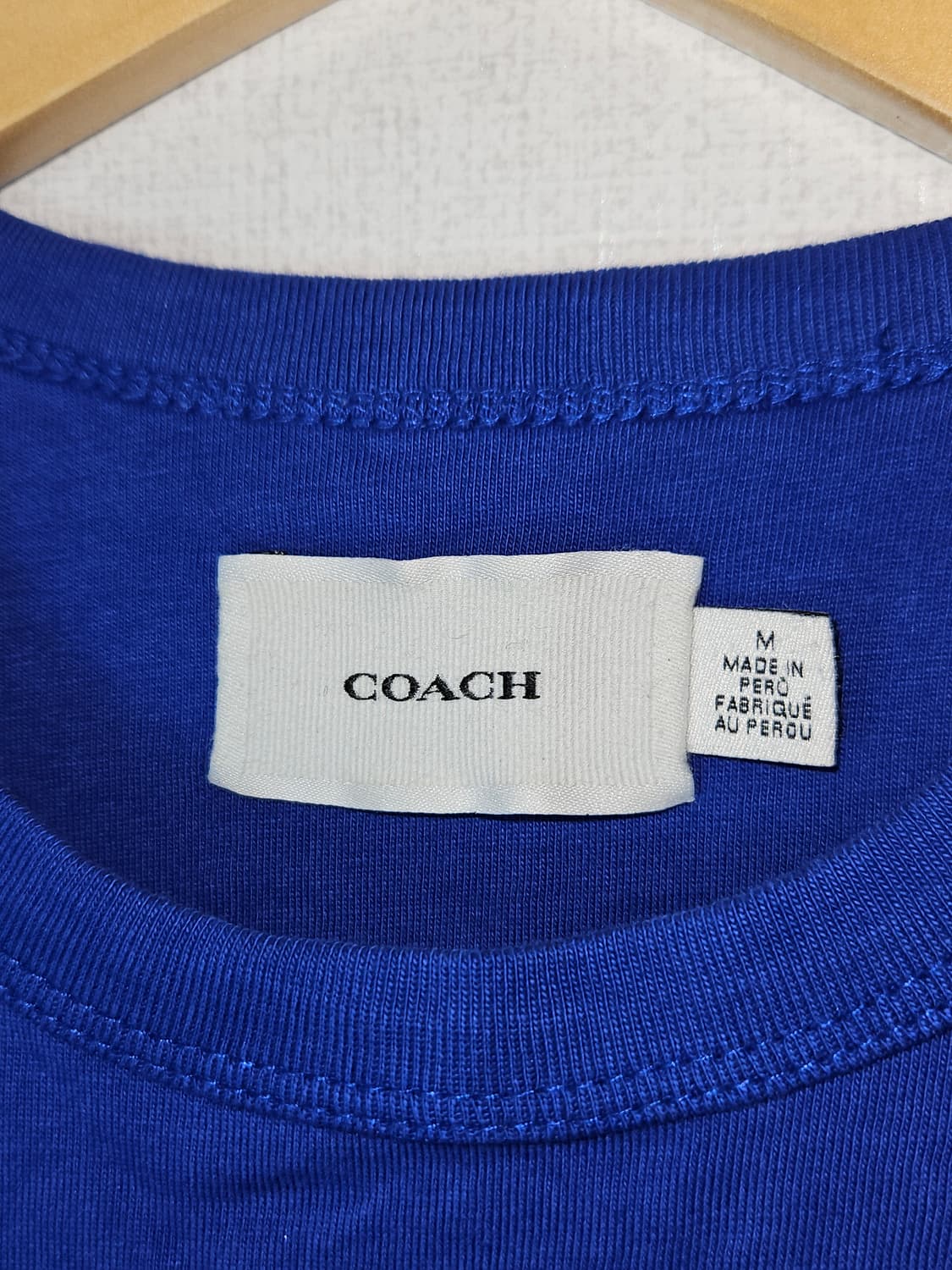 COACH 코치 맨즈 에센셜 티셔츠 워터블루 M 100 정품 상품이미지4
