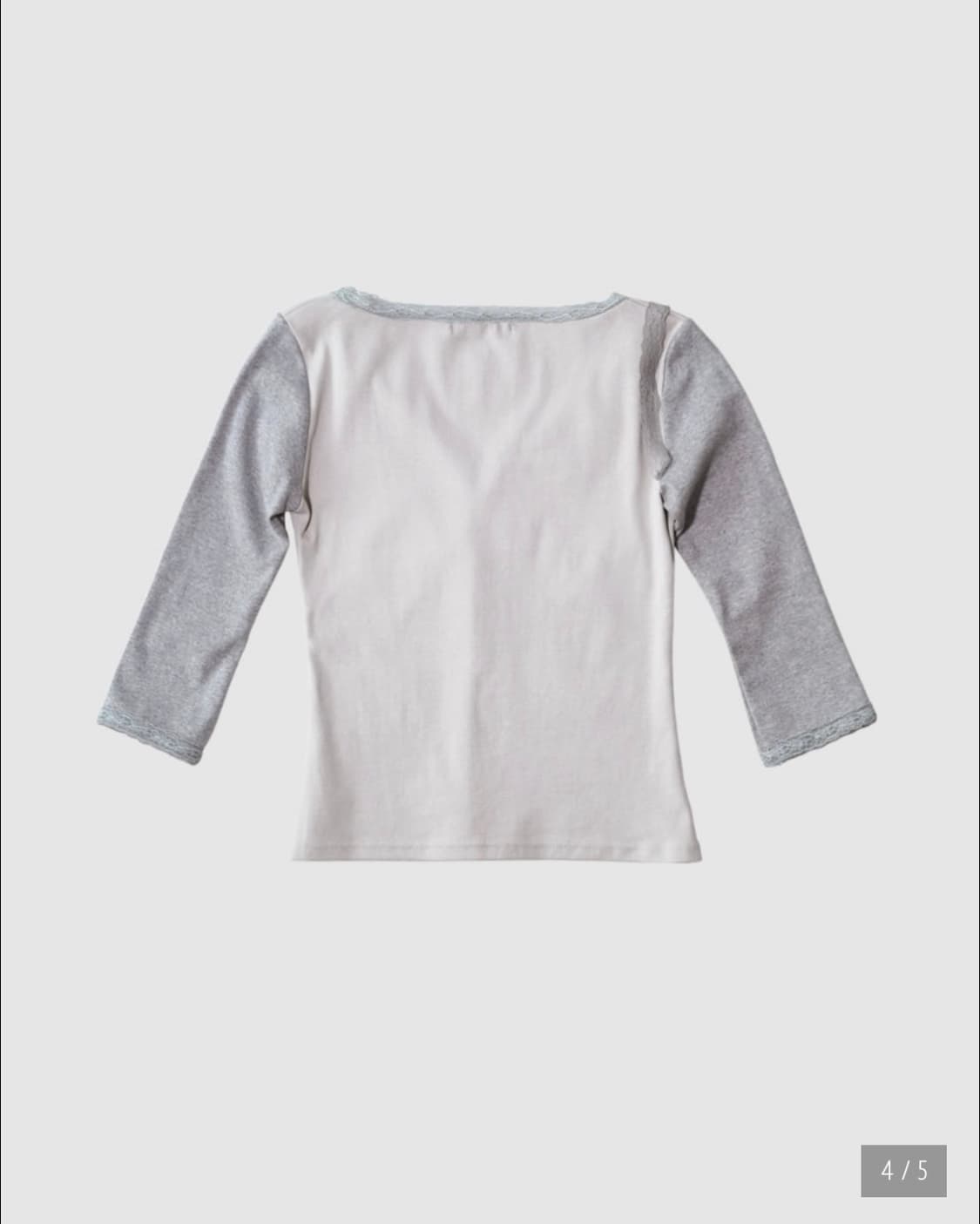 인앤양인하모니 레이스 탑 그레이 Lace top, grey 상품이미지3