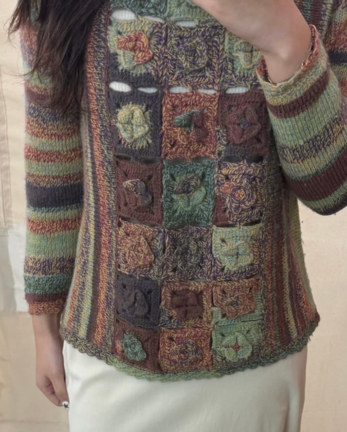 hippie flower crochet knit 상품이미지2