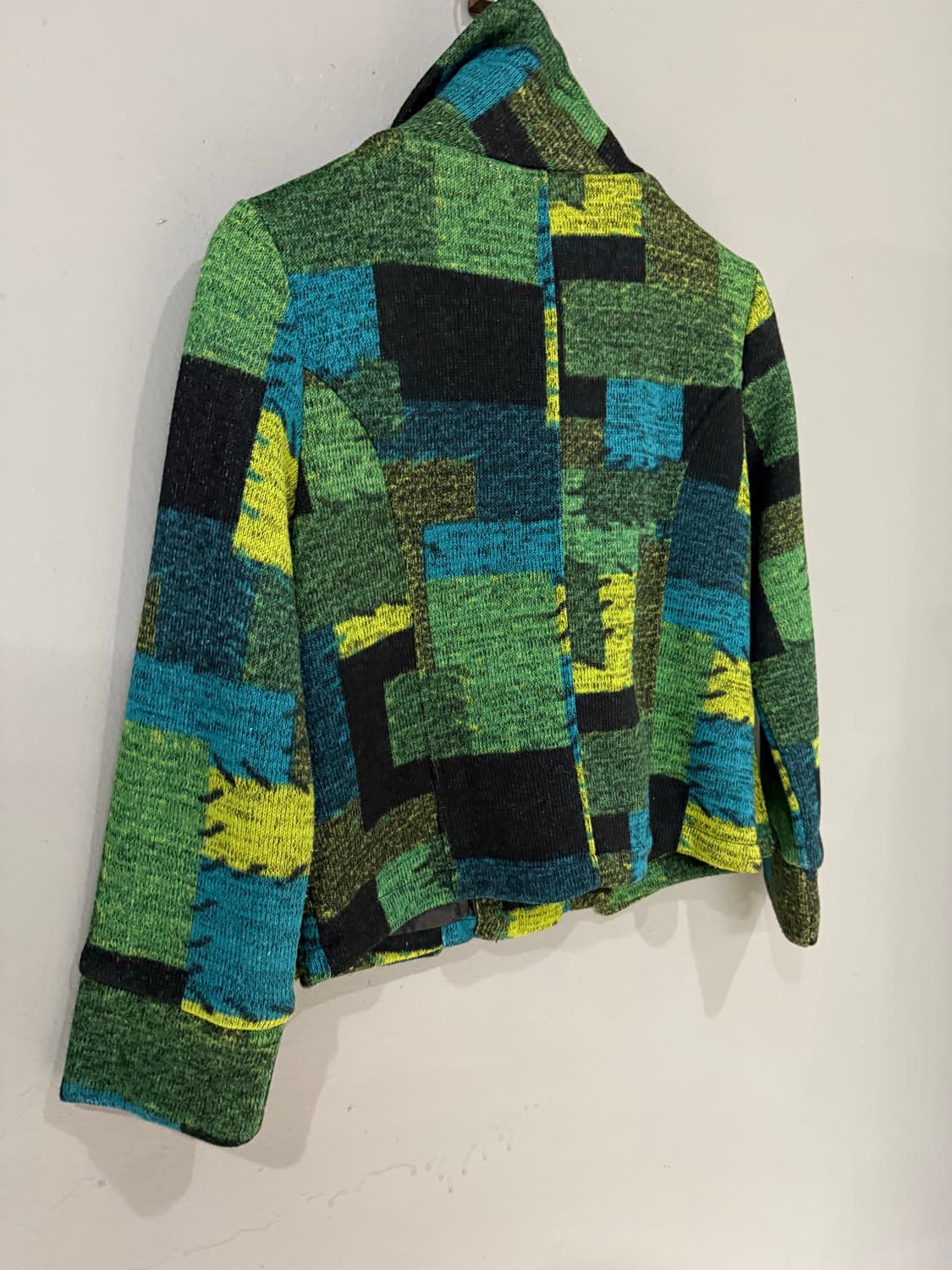 patchwork design high-neck jacket 상품이미지9