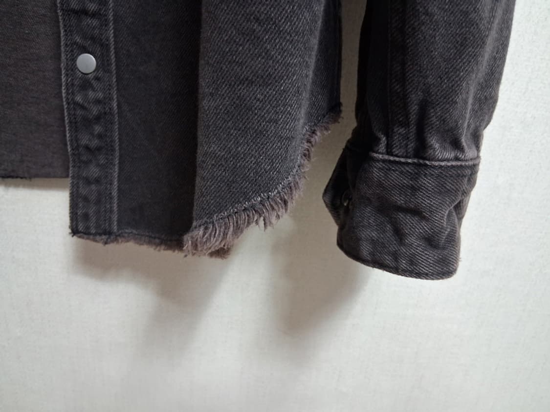 자라 데미지 데님남방 두꺼운데님셔츠 95  상품이미지4