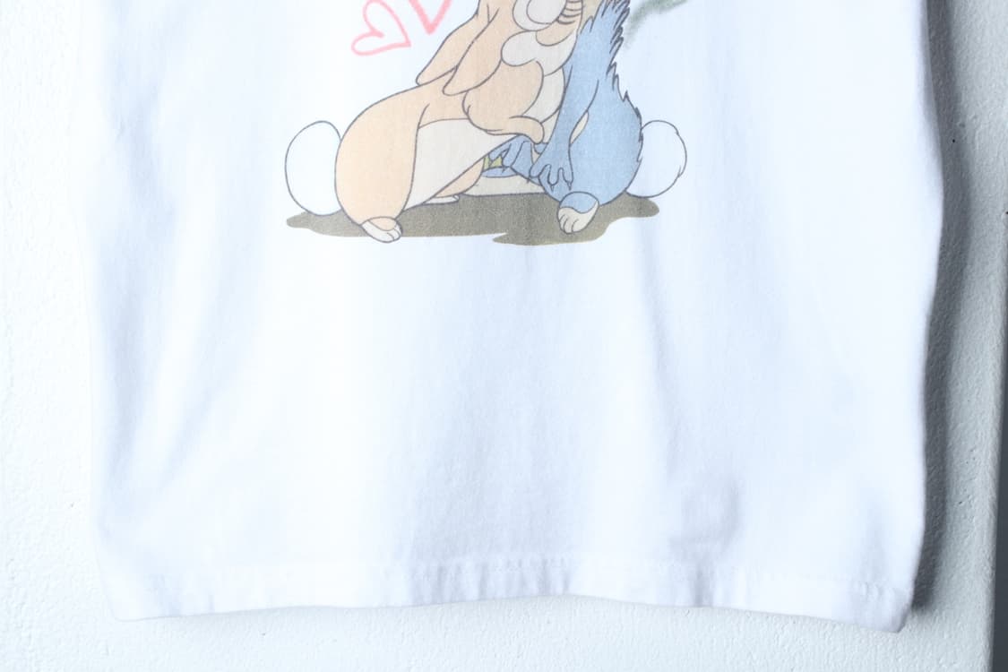 W(F) 비터셀즈 반팔 티셔츠 Y2K 밤비 크롭 화이트 한정-H31141 상품이미지4