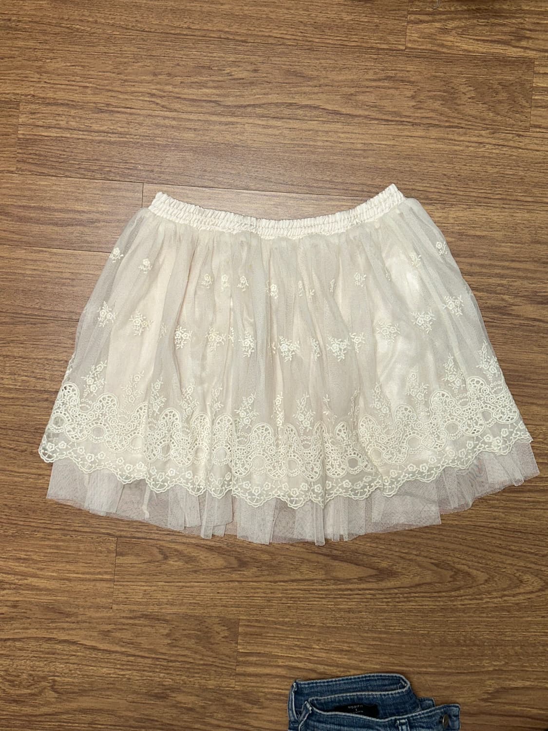 빈티지 레이스 쉬폰 미니스커트 상품이미지1