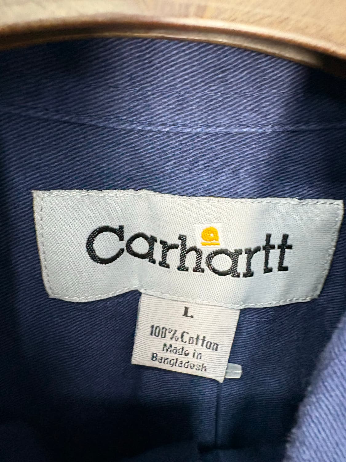칼하트 네이비 버튼다운 워크셔츠 A3207 상품이미지5