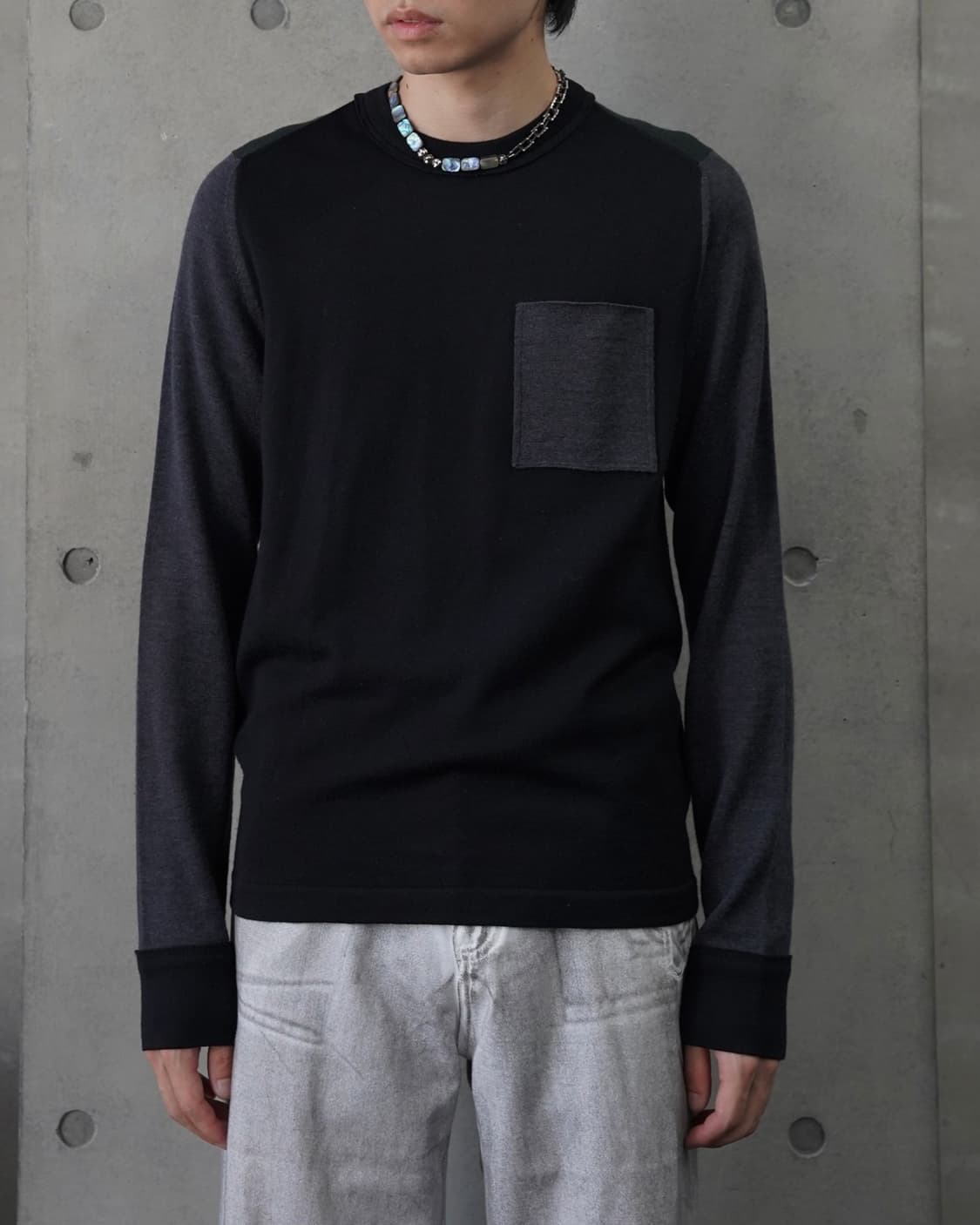 정품 마르지엘라 아카이브 배색 스티치 니트 남여공용 상품이미지1