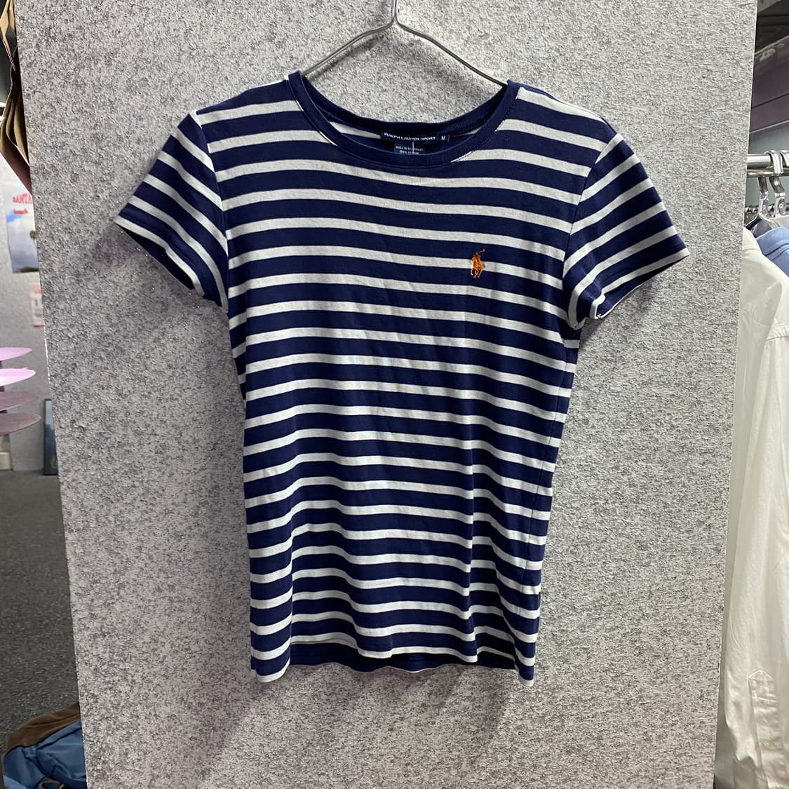 폴로 랄프로렌 네이비 슬림핏 스트라이프 반팔티 B4585  상품이미지2