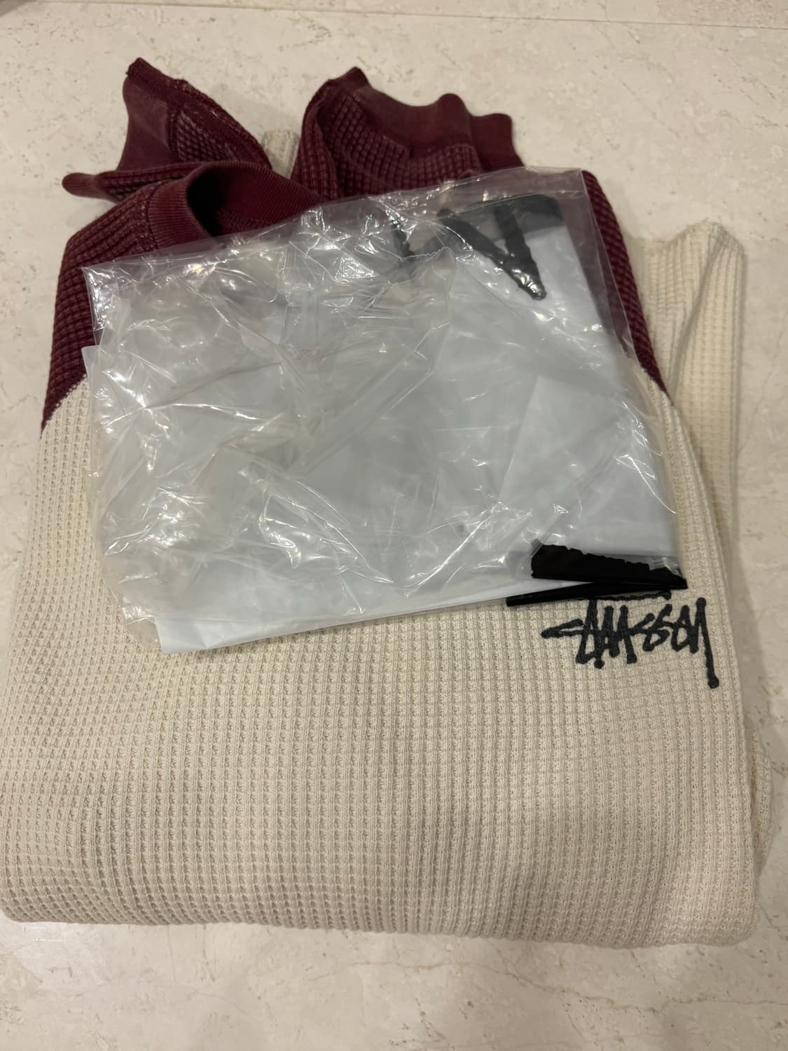 스투시 써멀 투톤 롱슬리브 오프화이트 상품이미지3