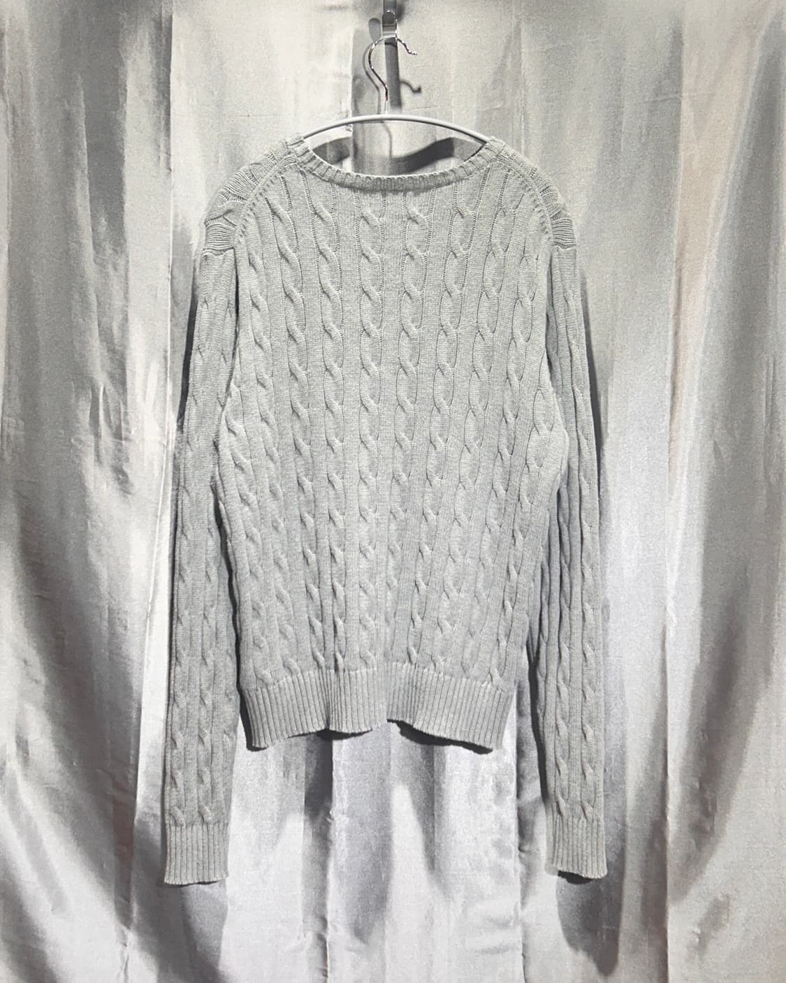 XL 폴로랄프로렌 네이비 포니 그레이 케이블 니트 상품이미지3