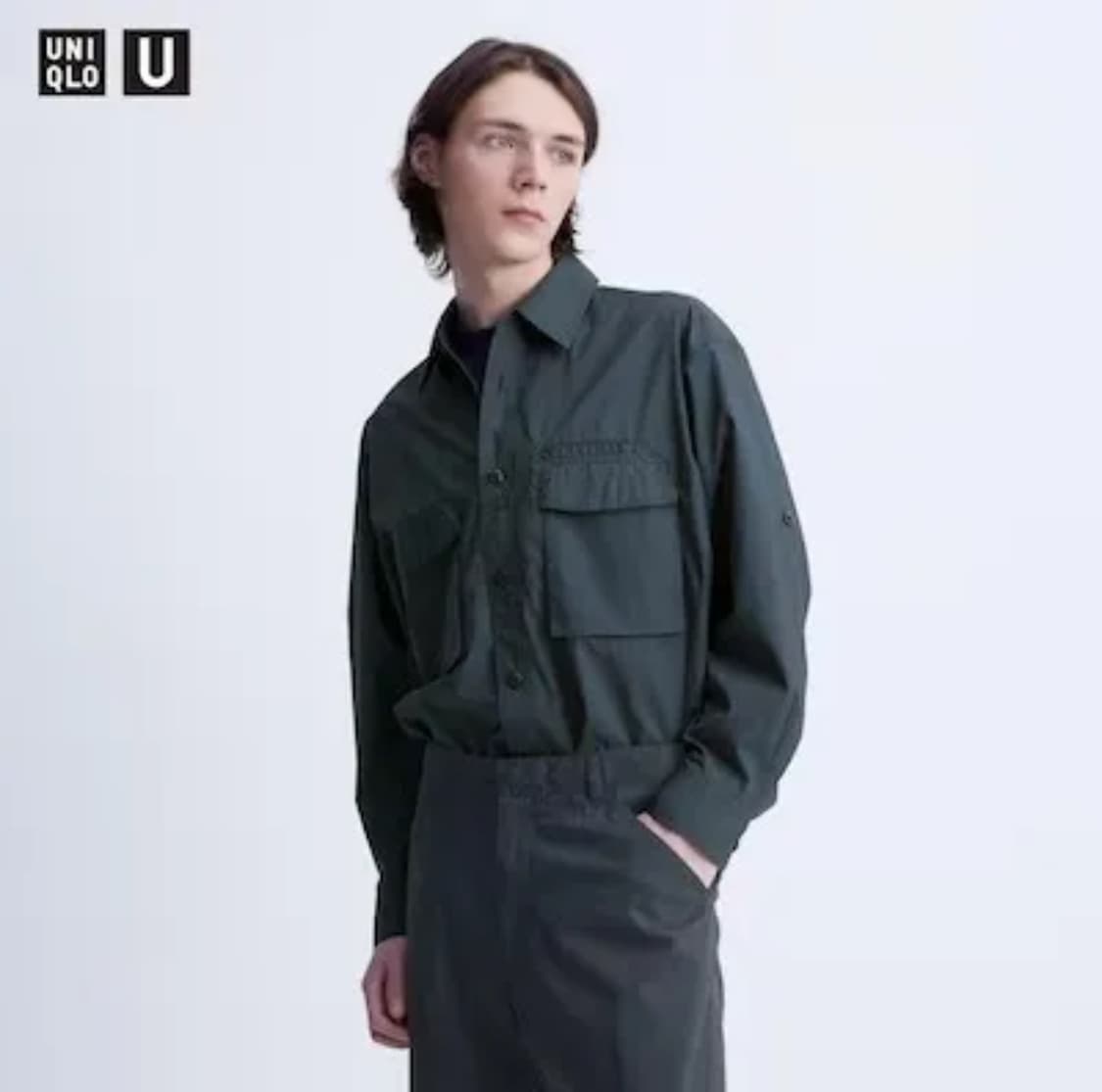 [새상품] 유니클로U 유틸리티 오버셔츠 블루 M/L 상품이미지2