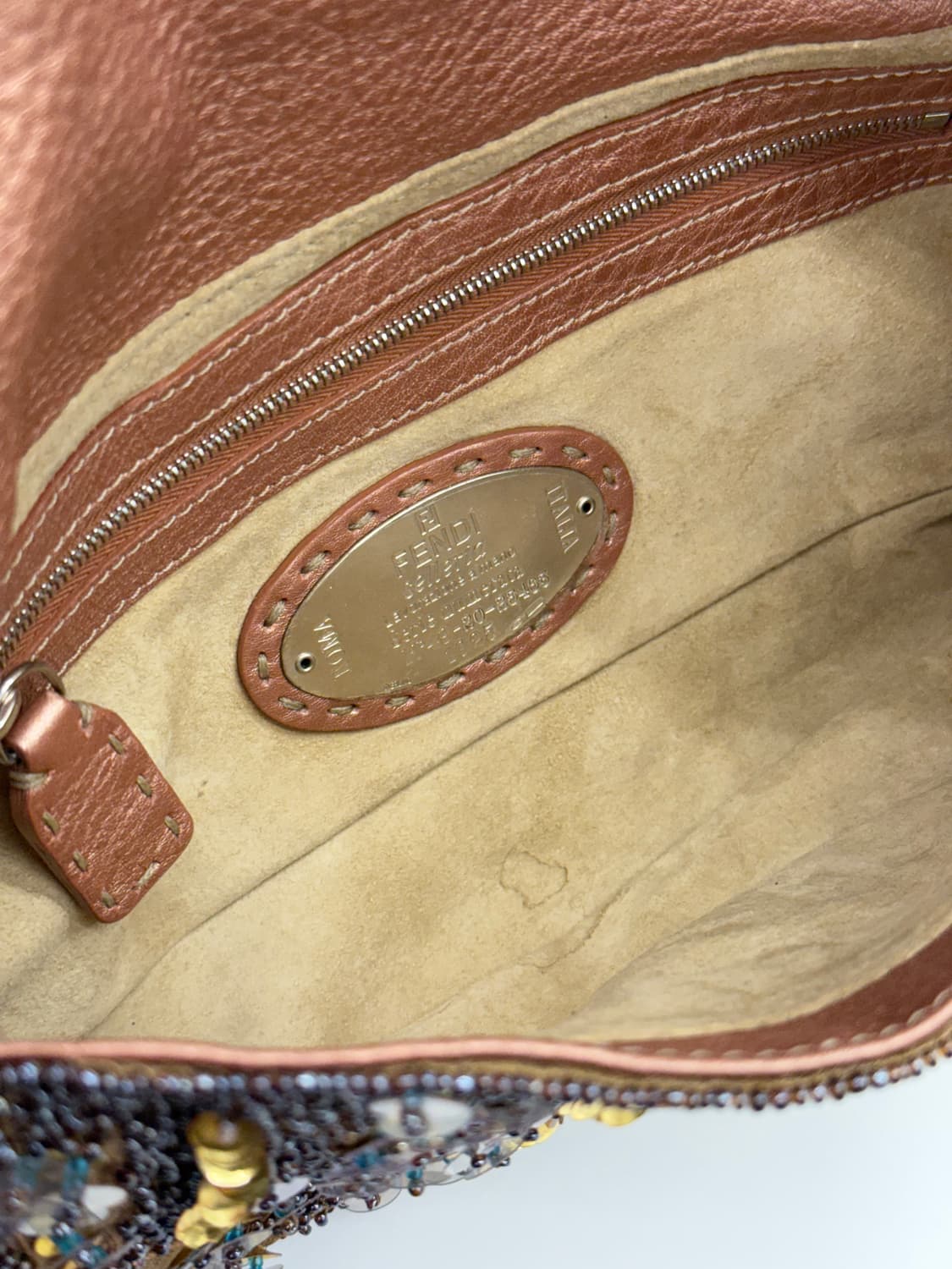 2000s 펜디 셀러리아 비즈시퀸 바게트백 상품이미지7