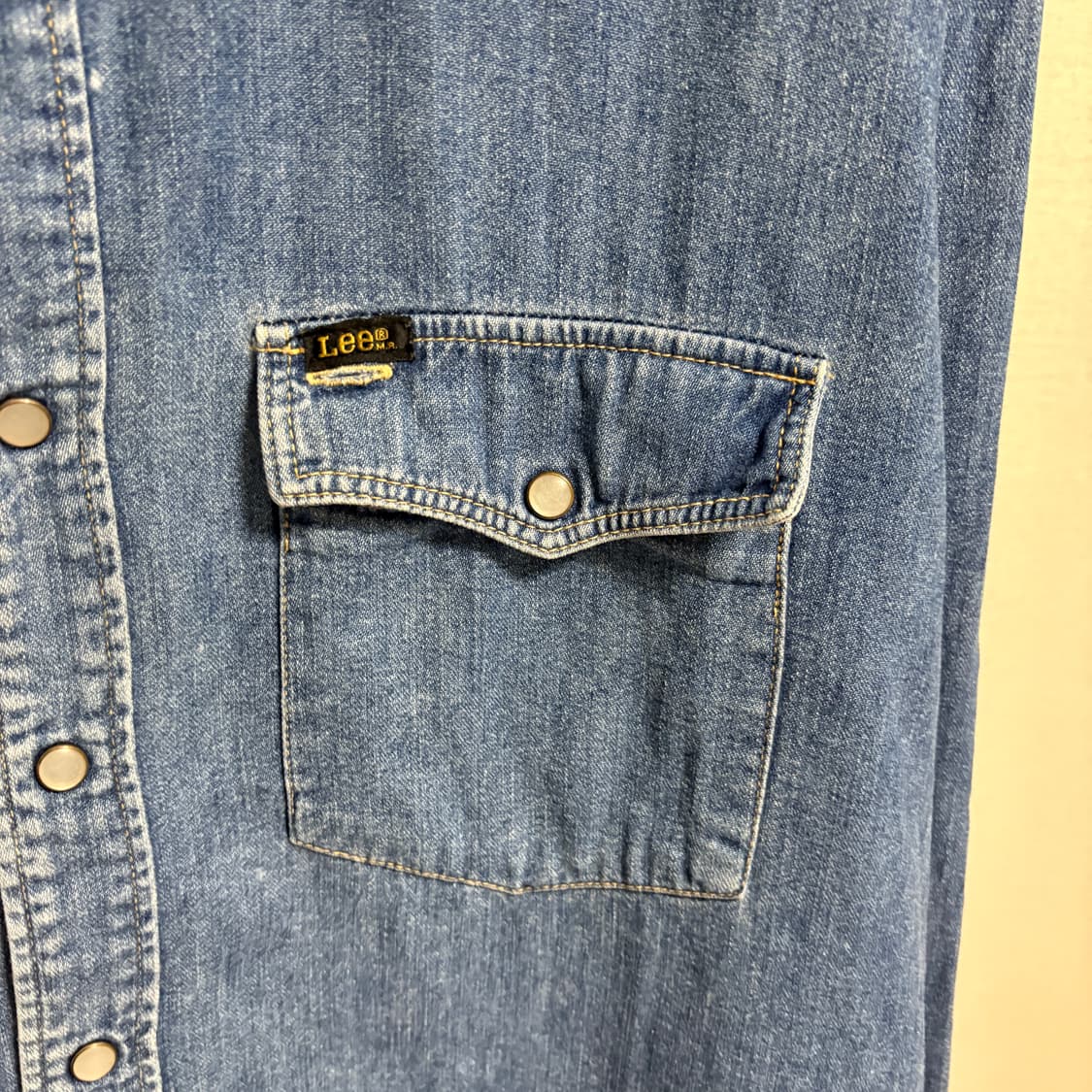 리 Lot 0450 웨스턴 데님 셔츠 / 중청, M 상품이미지5
