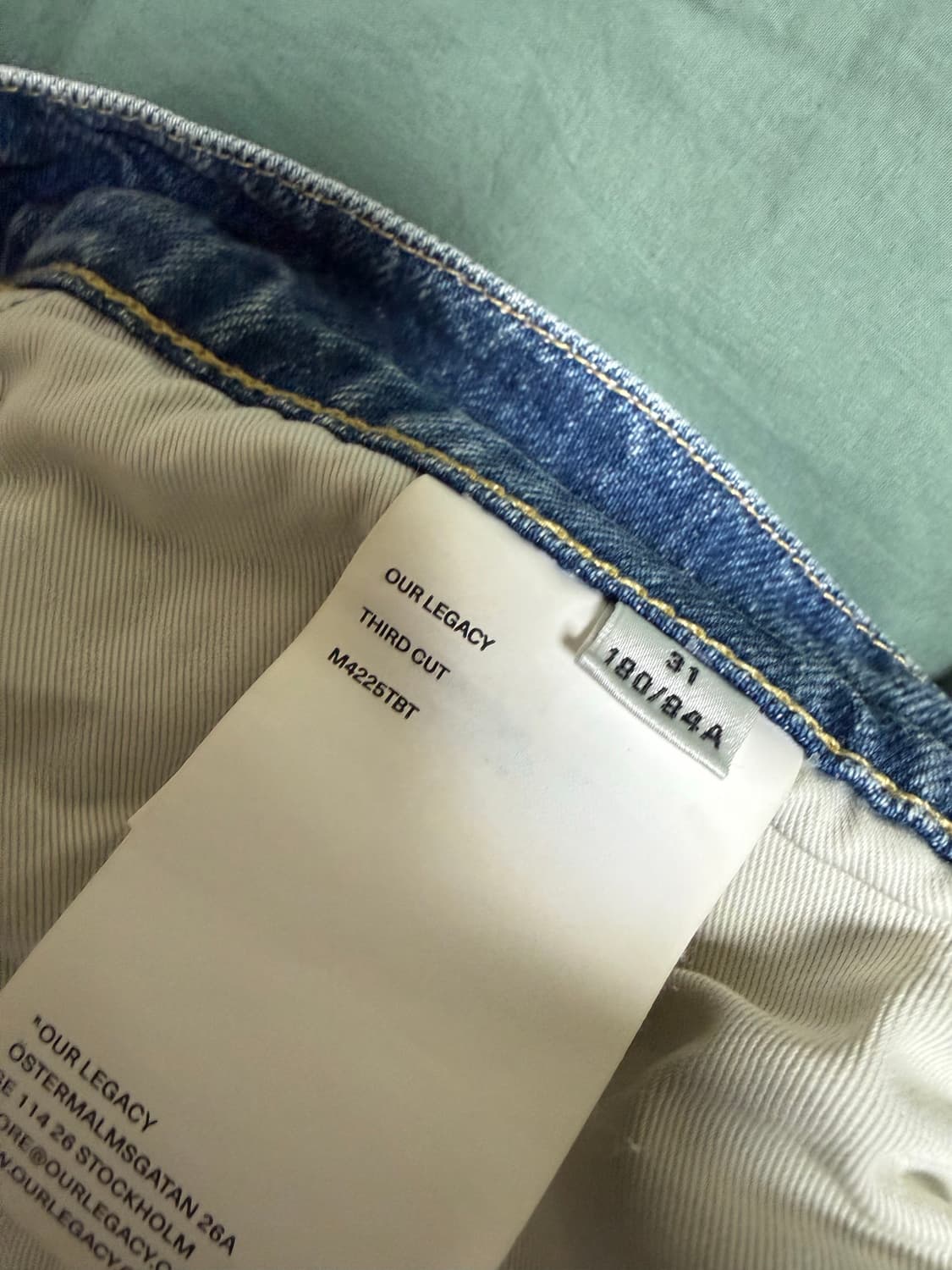 아워레가시 써드컷 블루 테크 워시 데님 31사이즈 상품이미지7