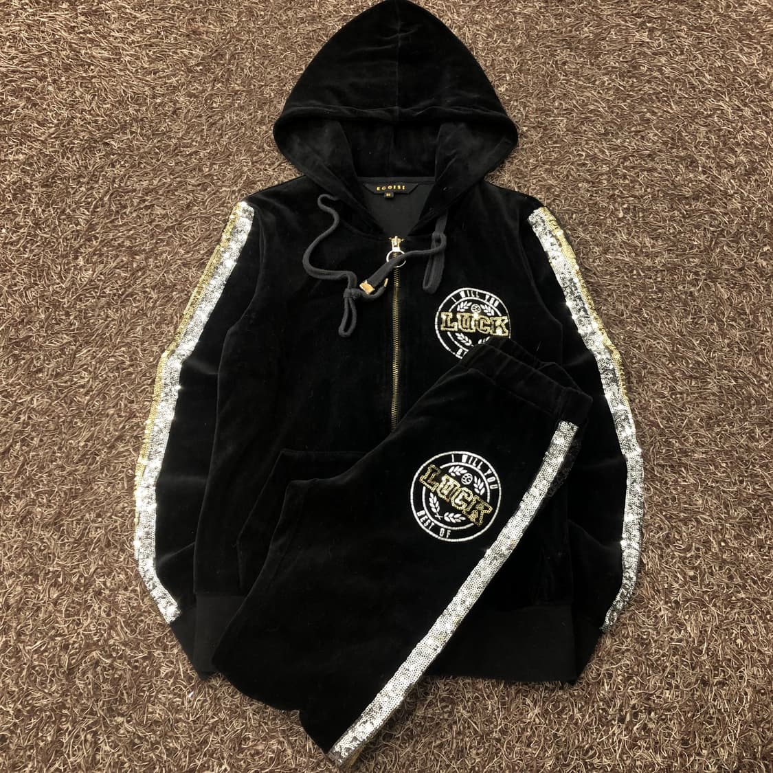 에고이스트 Y2k 스팽글 트레이닝 셋업 상품이미지1