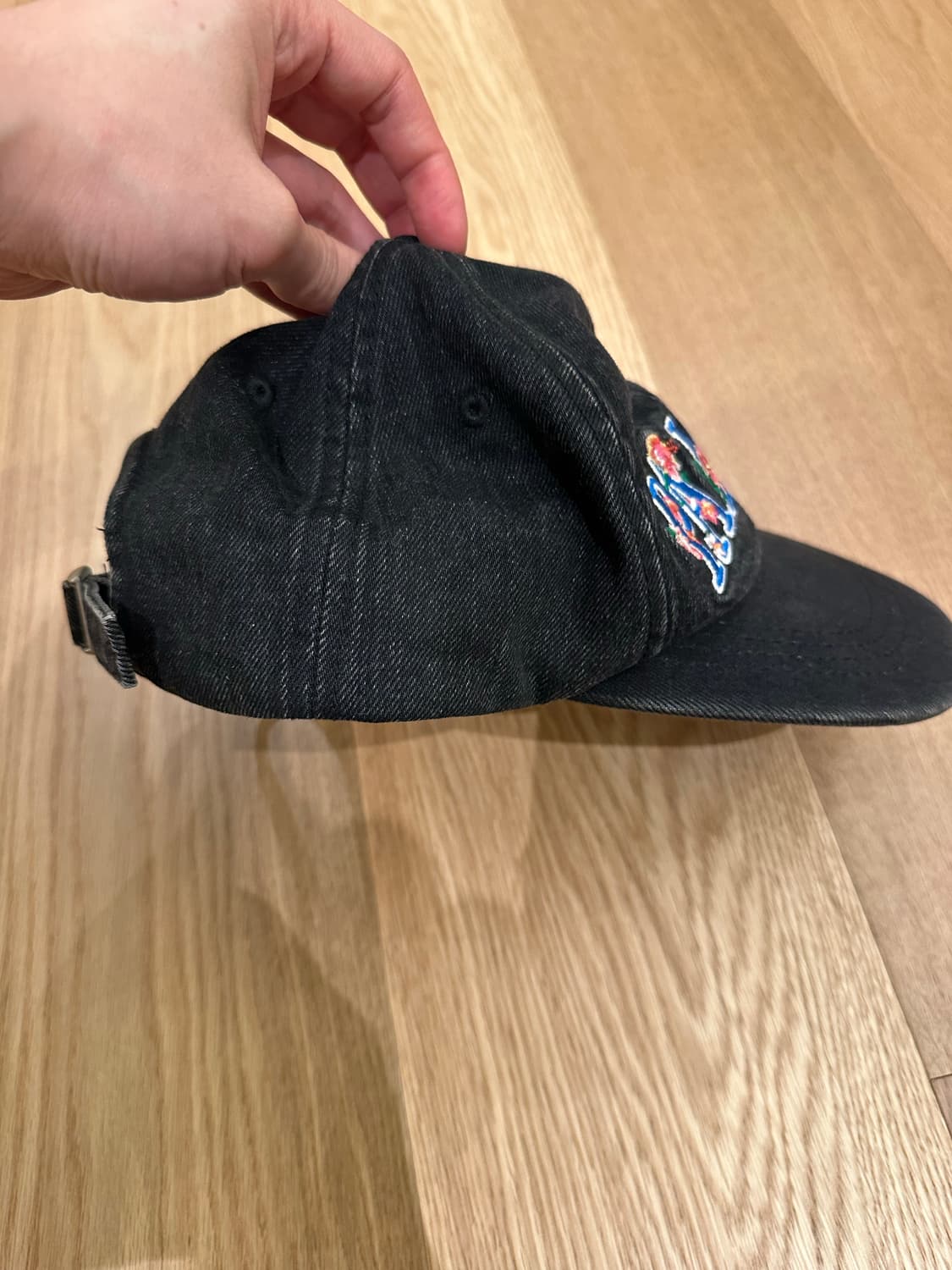 Palace 팔라스 플라워 데님 모자 블랙 상품이미지5