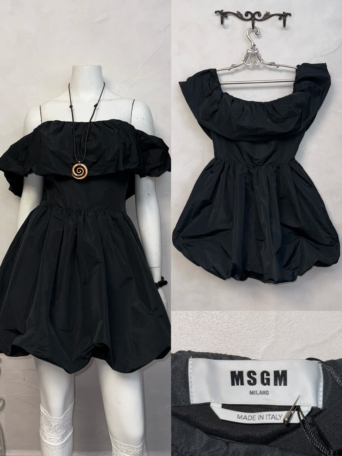 MSGM black balloon off shoulder mini ops 상품이미지1