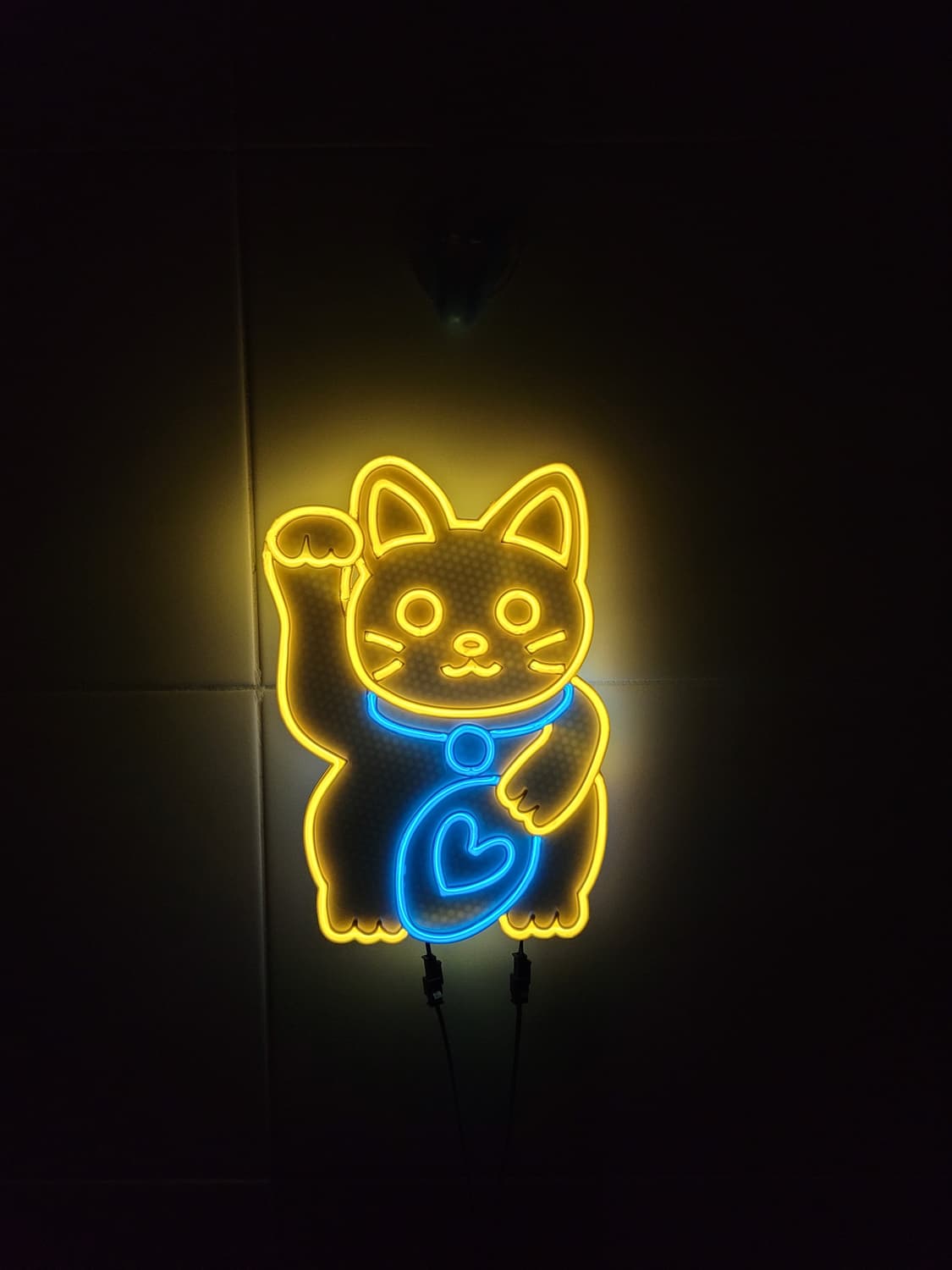 네온사인 마네키네코 행운 고양이 led 램프 조명 무드등 상품이미지3