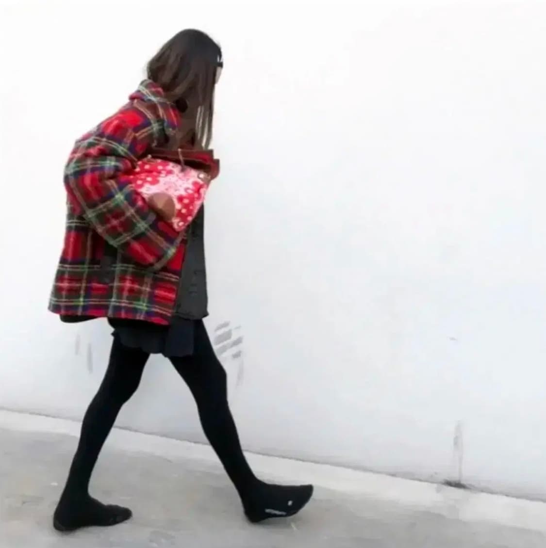 투머치토커 타탄체크 코트 상품이미지1