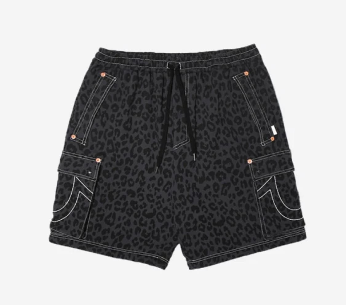 [M] 트루릴리젼 x 페치 스웻 세퍼레이트 카고 팬츠 레오파드 차콜 상품이미지4