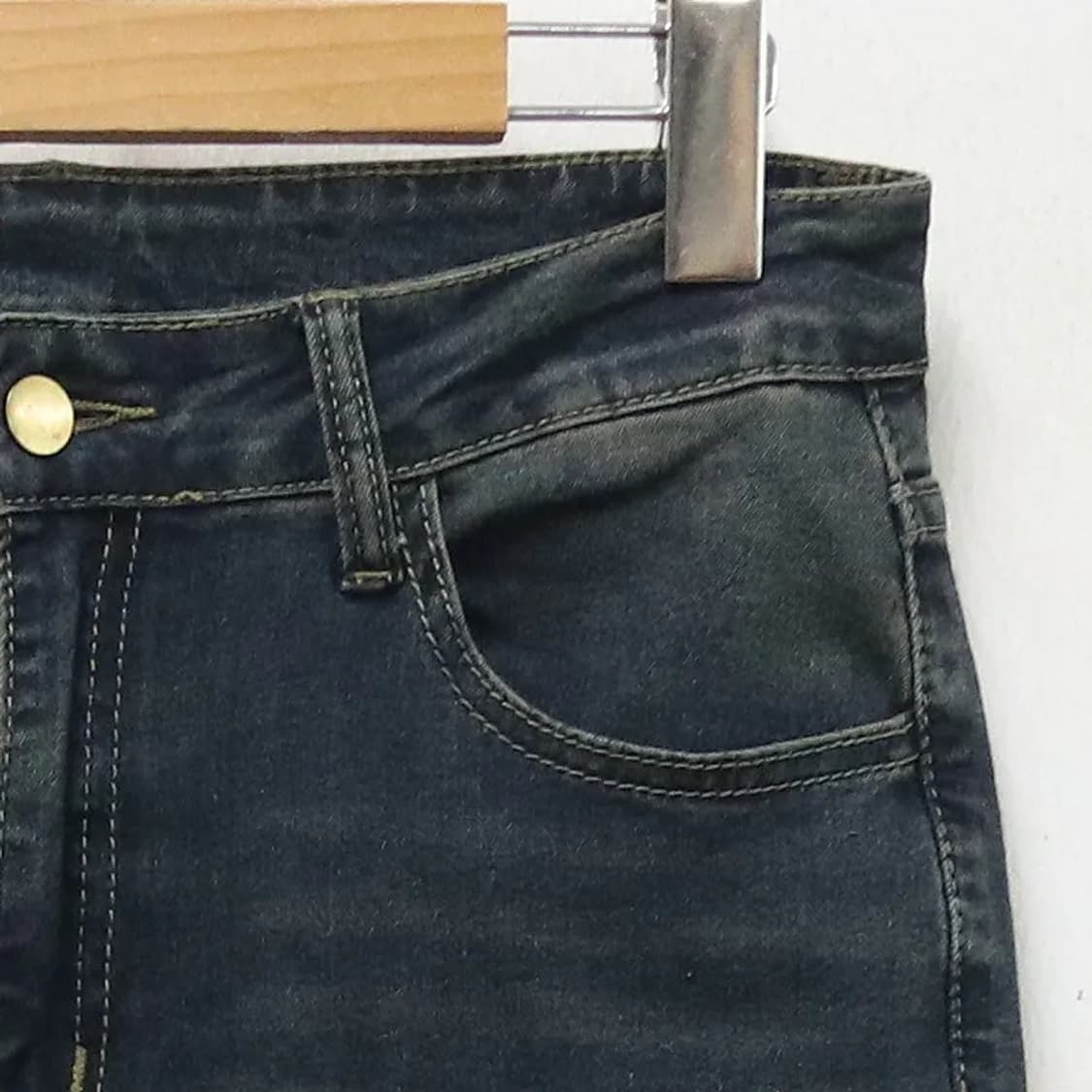 뒷 포켓 자수 포인트 부츠컷 데님 팬츠 62378 상품이미지5