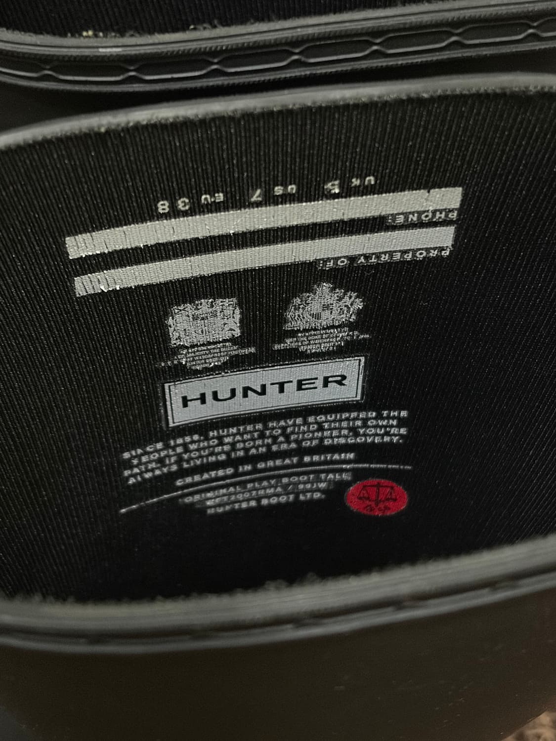 UK5) 헌터 오리지널  플레이 톨 부츠 240 상품이미지4