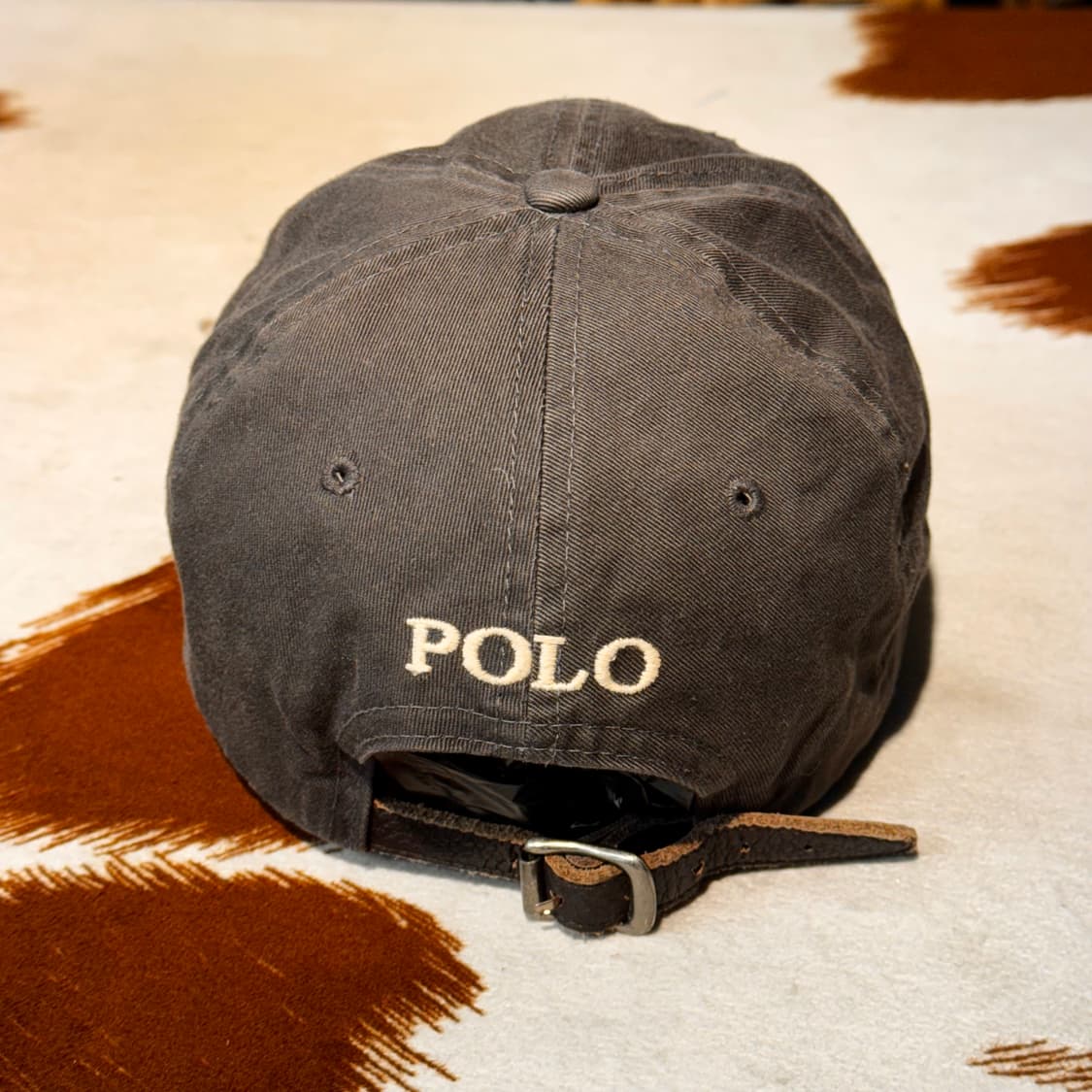 폴로 빅포니 볼캡 브라운 (OS) 레더 스트랩 상품이미지5