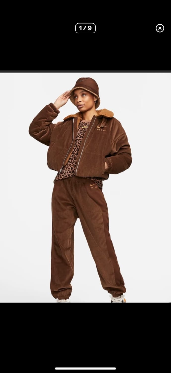 나이키 에어 써마핏 코듀로이 윈터 자켓 숏패딩 브라운 S 상품이미지2