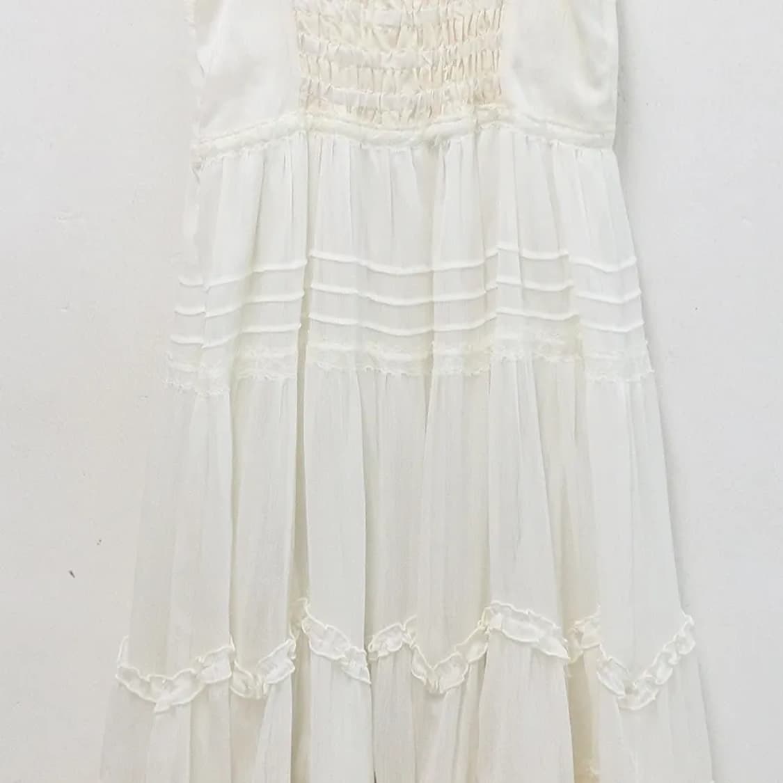 BE RADIANCE 실크 뷔스티에 스모크 밴딩 끈원피스 66311 상품이미지7