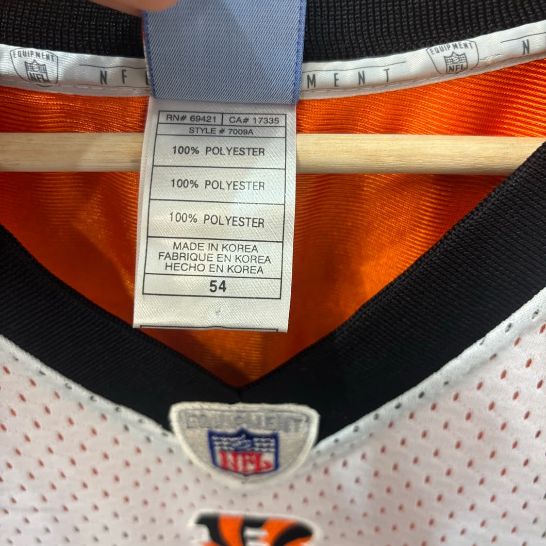 NFL X 리복 신시내티 뱅골스 유니폼 져지 2XL 상품이미지9