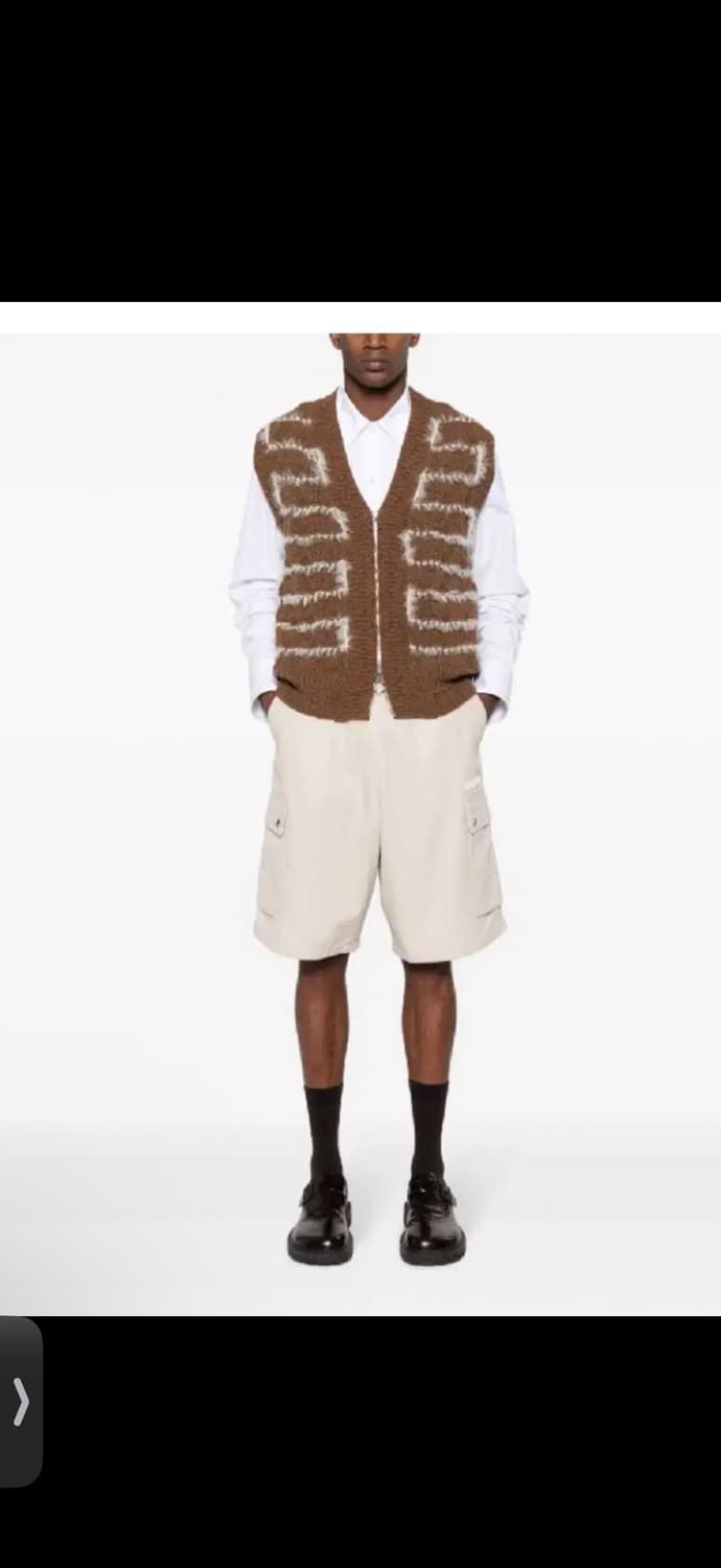 나마체코 슬리브리스 니트 베스트 M브라운 상품이미지3