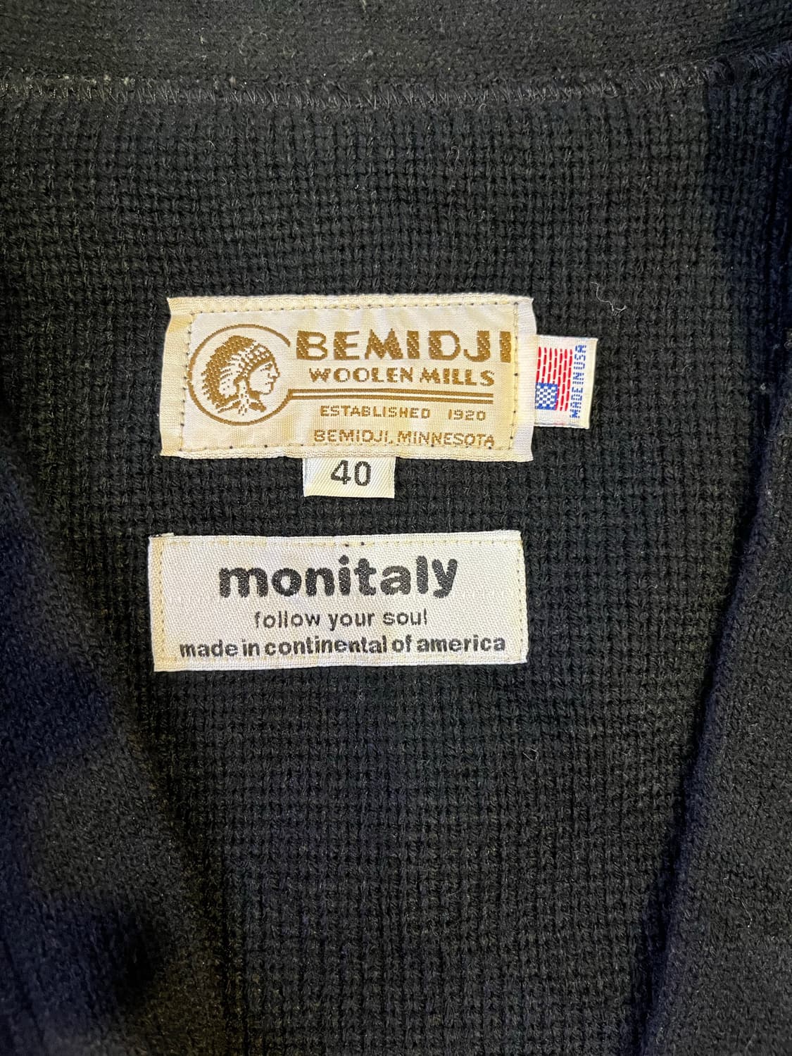 모니탤리 × 베미지 울렌 밀스 울 가디건(미국제) 상품이미지3