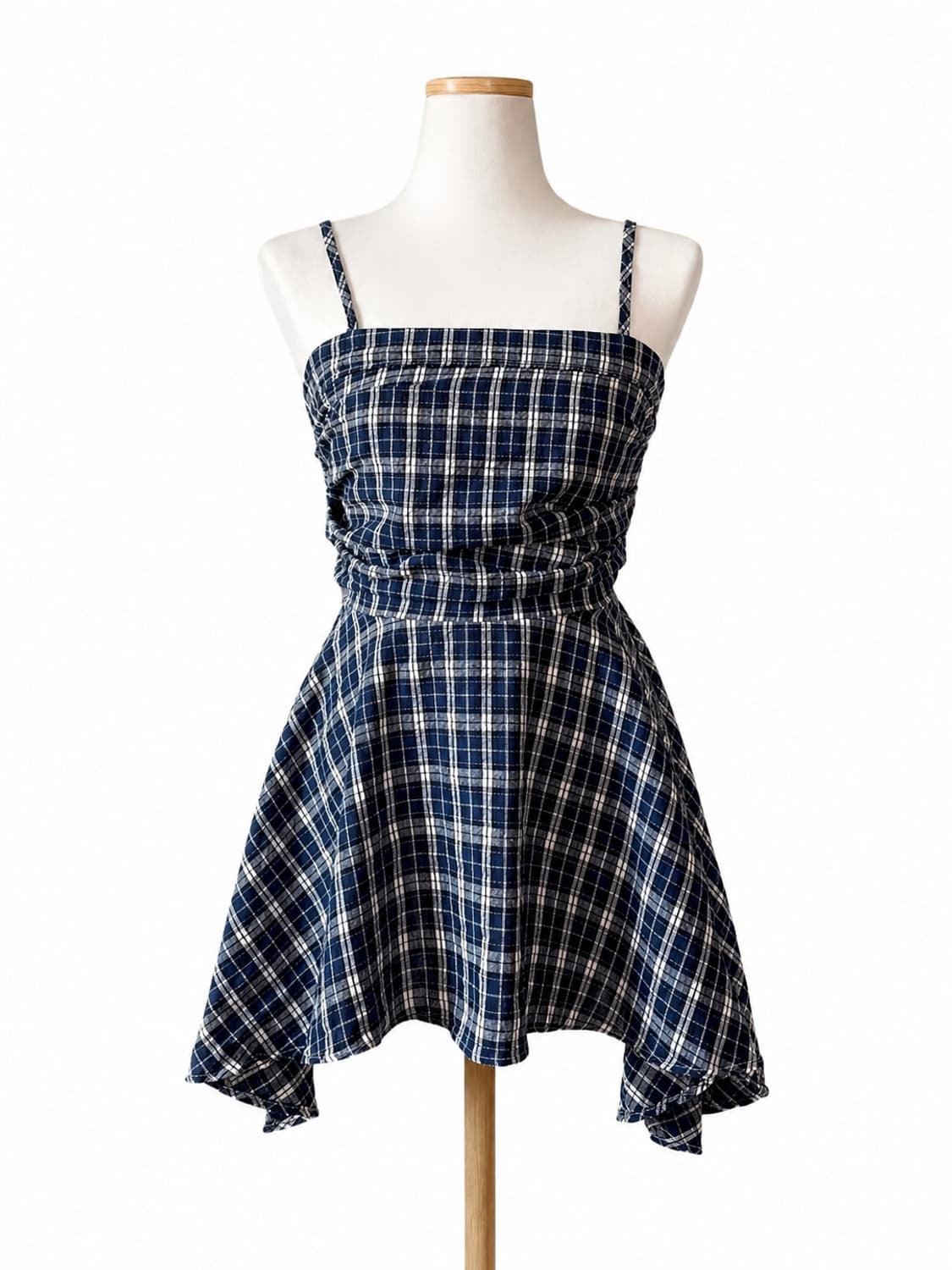     체크 셔링 플레어 튜닉 탑 상품이미지1