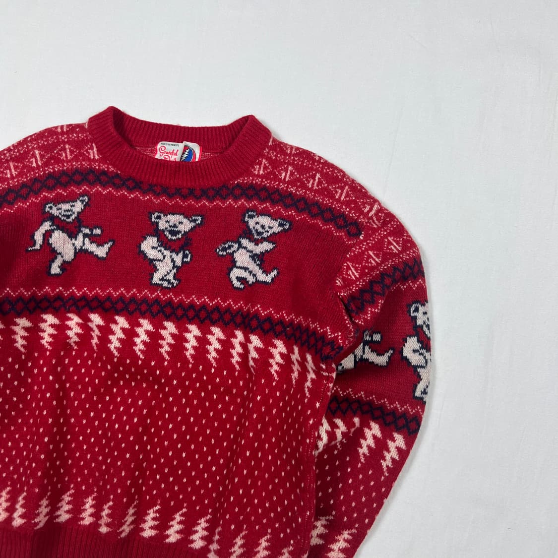 90‘s 그레이트풀데드 grateful dead 댄싱베어 니트 스웨터 상품이미지3