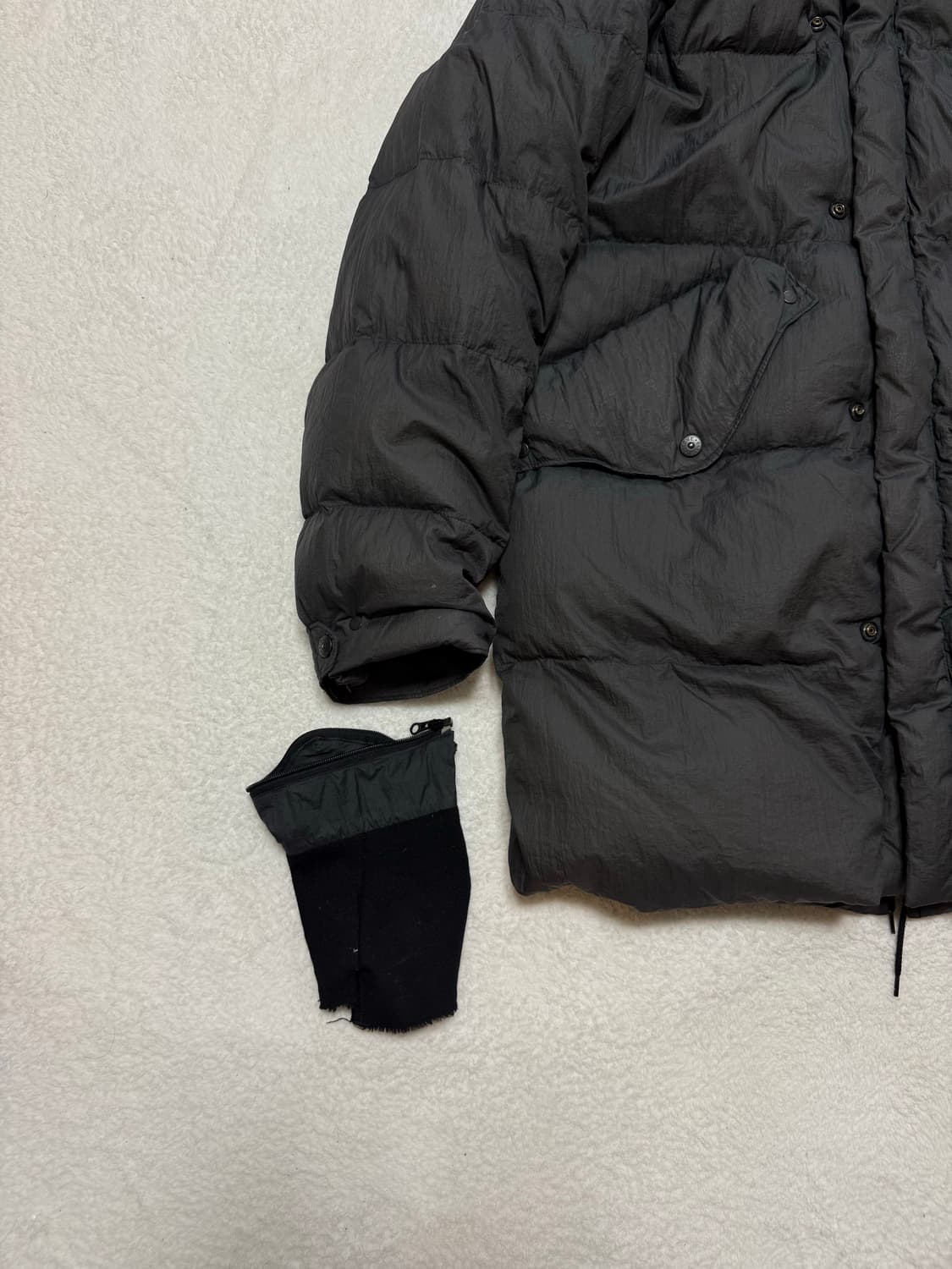 정품 스톤아일랜드 아카이브 크링크랩스 패딩 차콜 상품이미지4